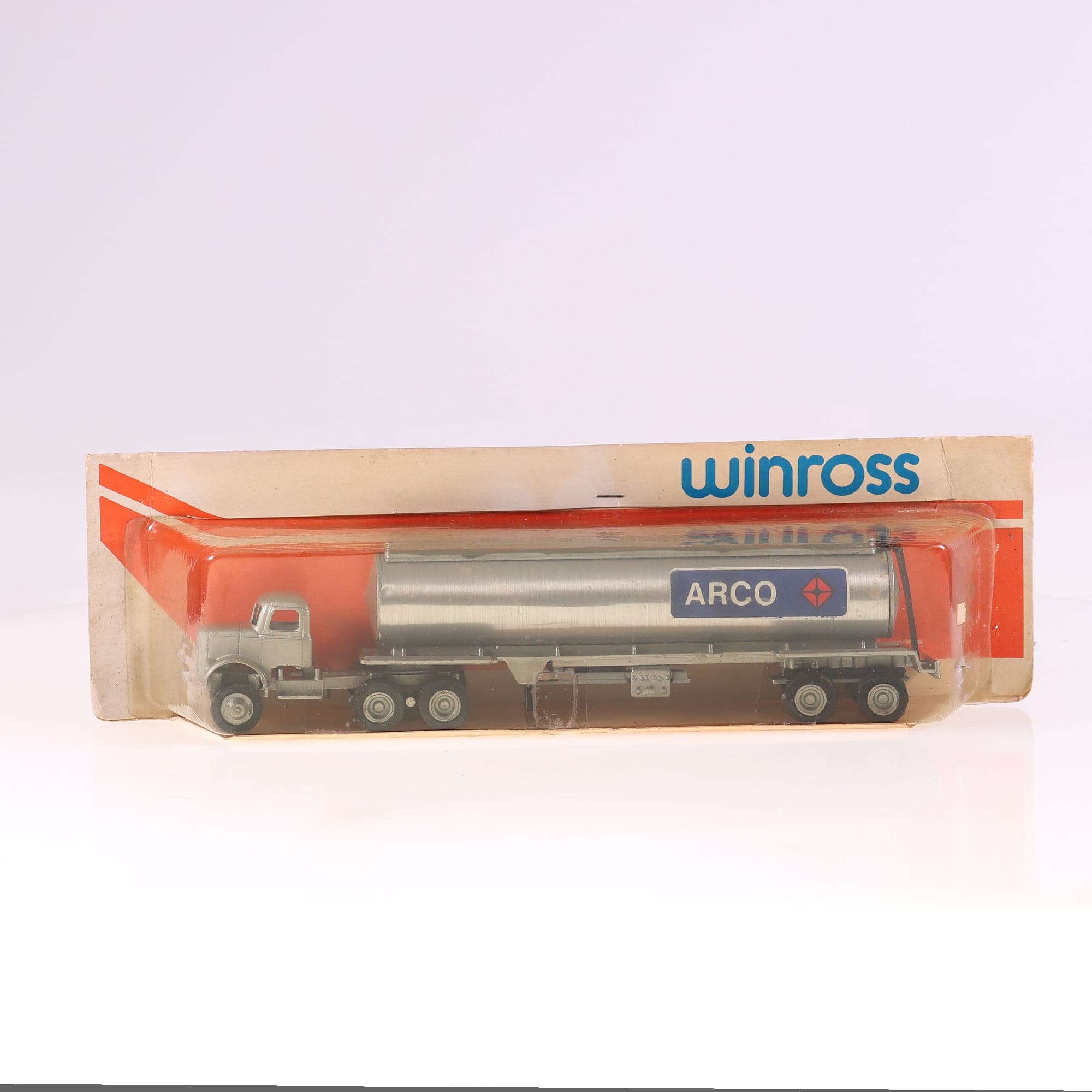 Winross White ARCO Tanker Truck 24 cm Argent avec boîte