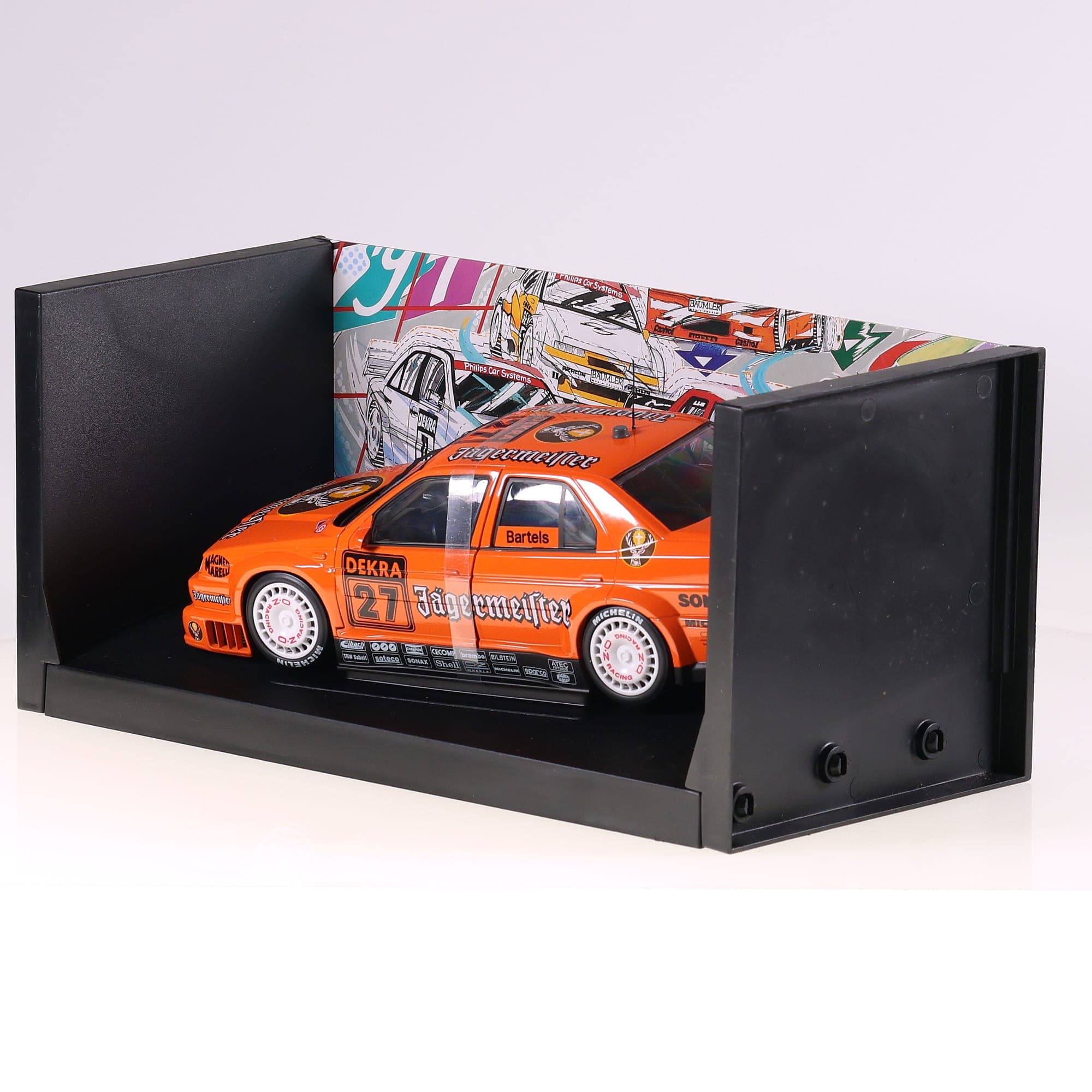 Minichamps 180 940127 Alfa Romeo 155 V5 TI M. Bartels 1994 #27 1/18 Orange avec  — miniature 4