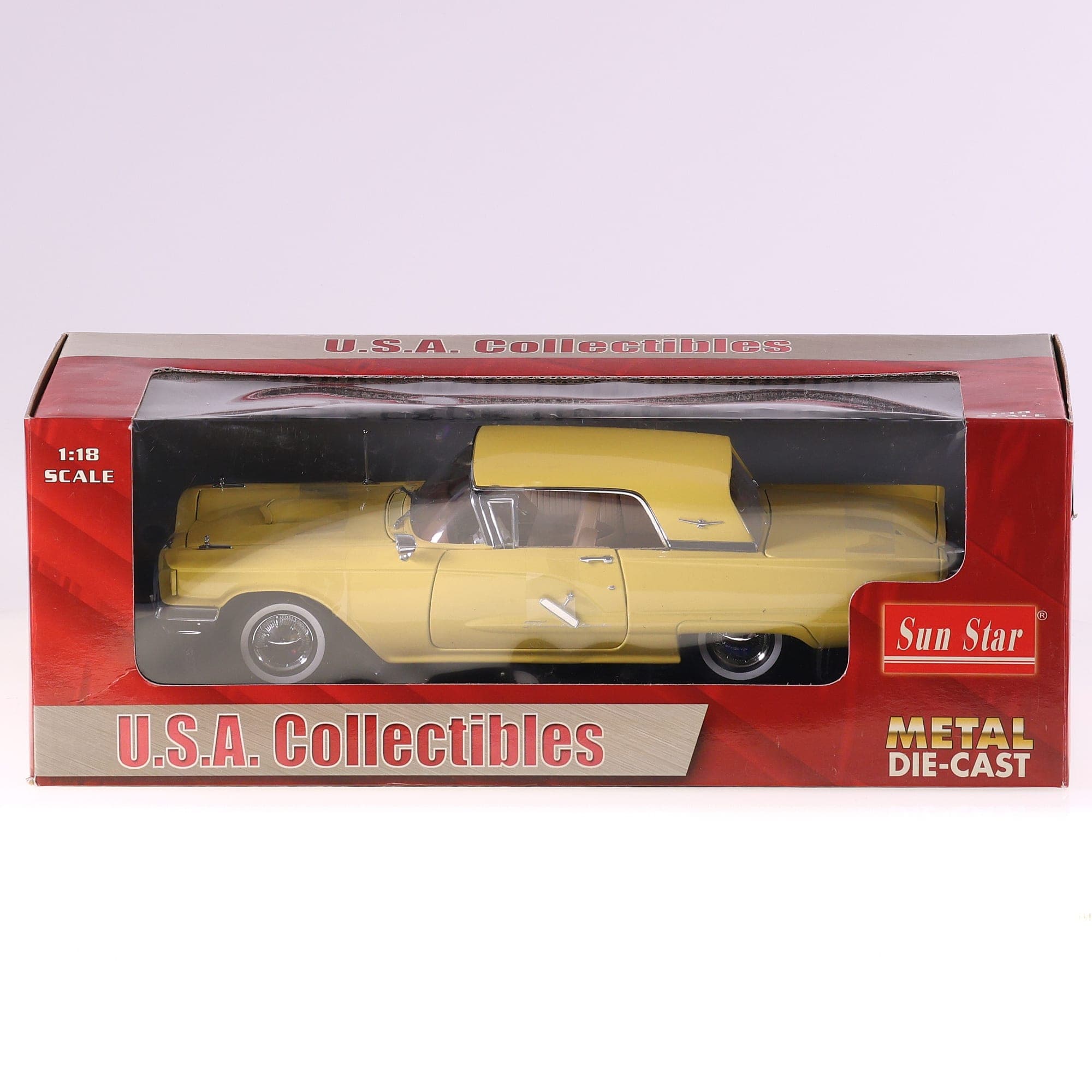 Sun star Ford Thunderbird 1960 1/18 Crème avec boîte — miniature 5