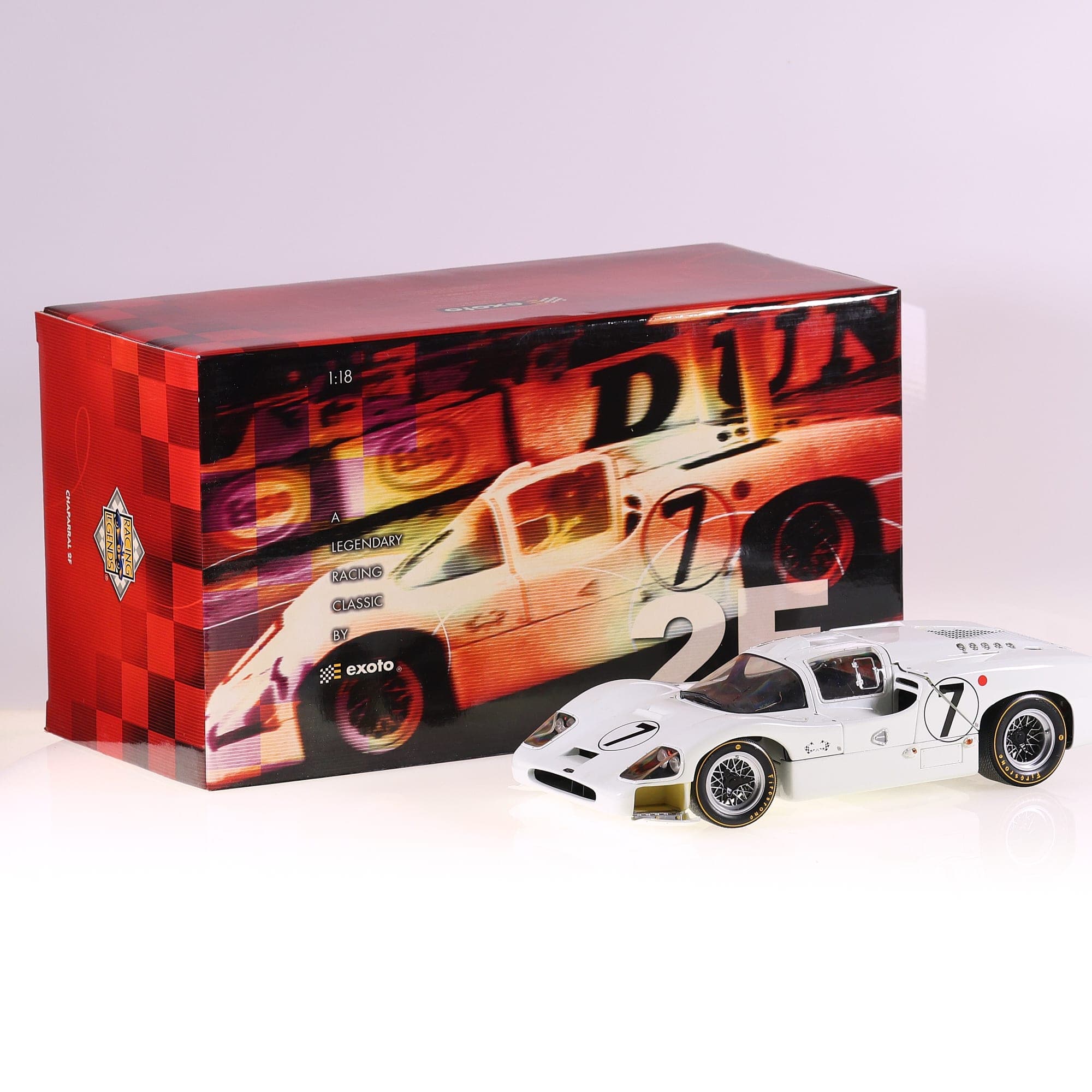 Racing legends Chaparral 2D #7 1/18 Blanc avec boîte
