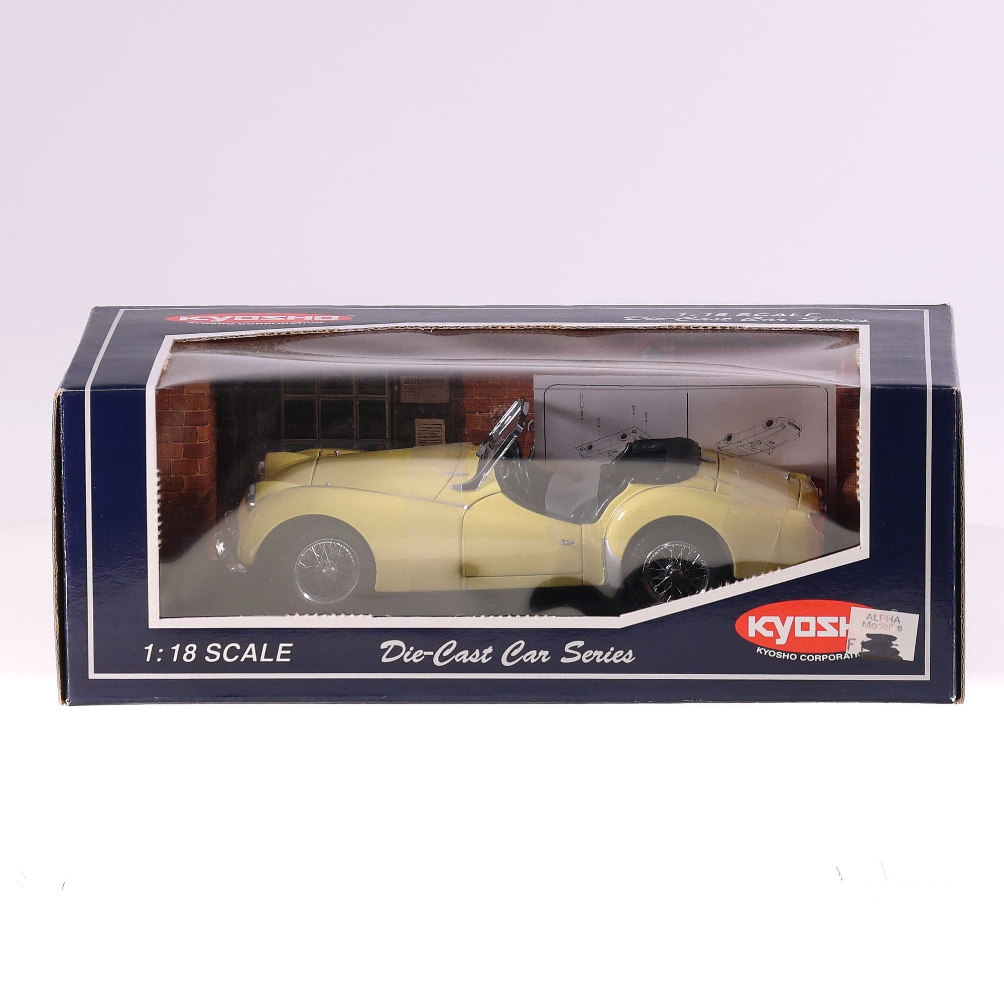 Kyosho Triumph TR3A  1/18 Jaune neuf avec boîte — photo 1