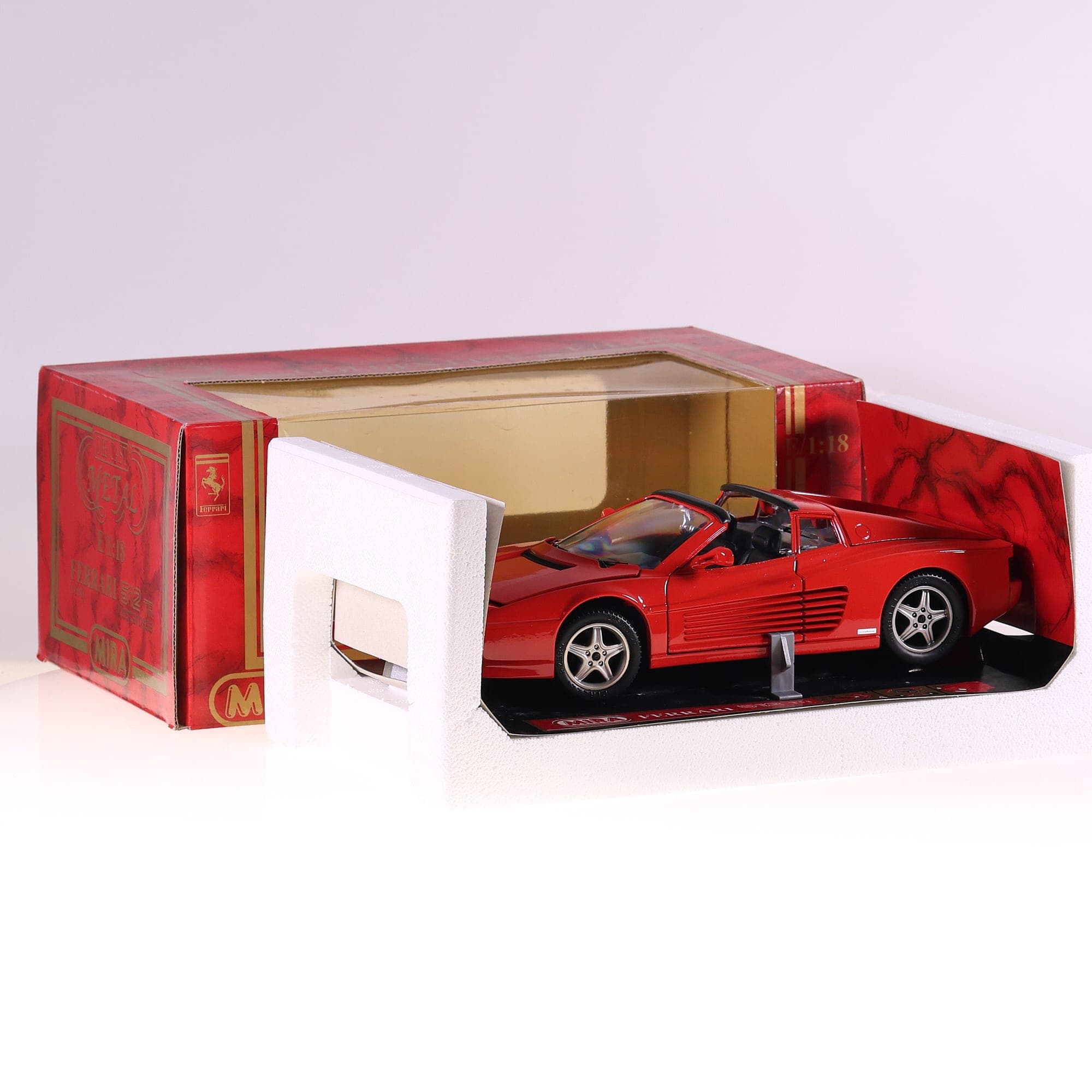 Mira E/1:18 Ferrari 512 TR Testarossa 1991 1/18 Rouge avec boîte