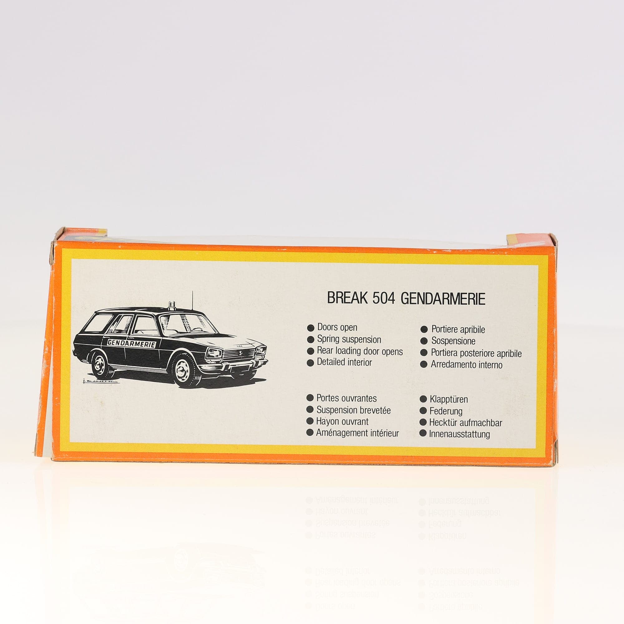 Solido Peugeot Break 504 Gendarmerie 23B 1/43 Bleu Grade B avec boîte — miniature 4