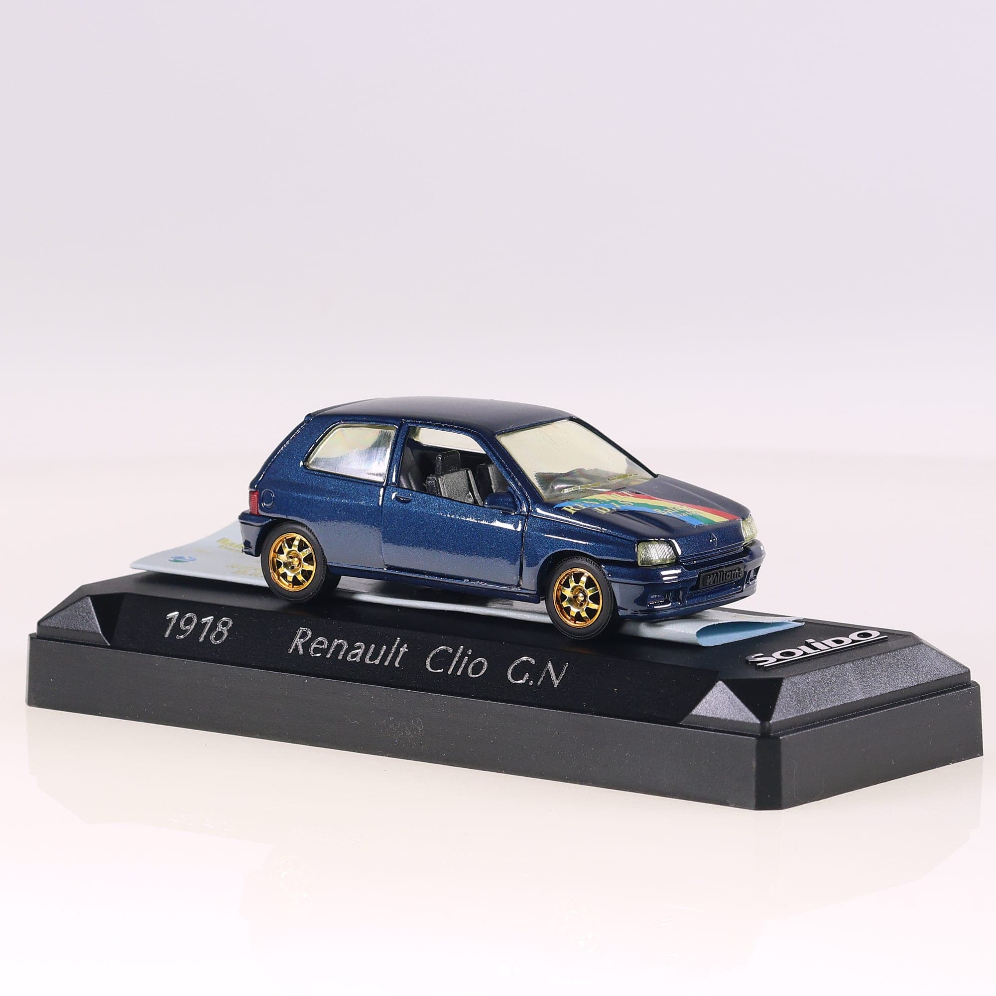 Solido 1918 Renault Clio Williams 1993 G.N 1/43 Bleu avec boîte — miniature 12