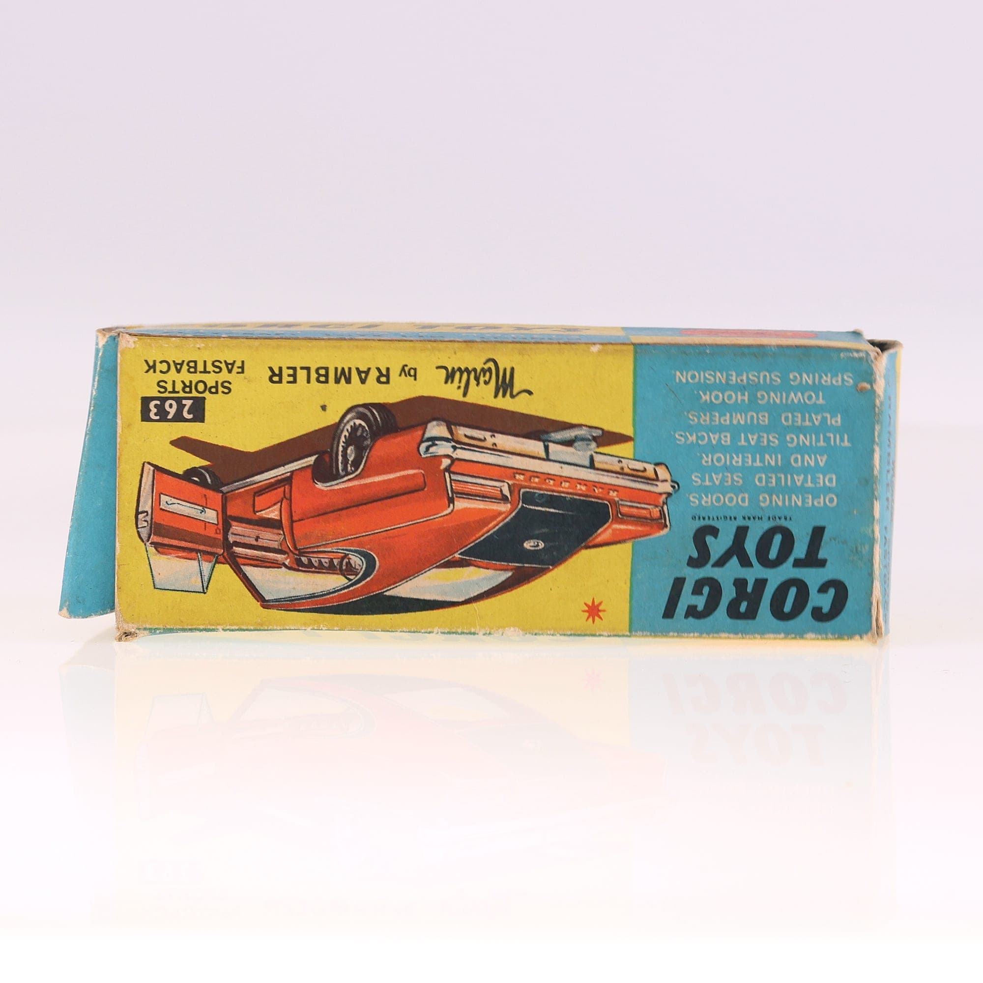Marlin 263 Corgi Rambler sports fastback 1/43 Rouge Grade B avec boîte — miniature 6