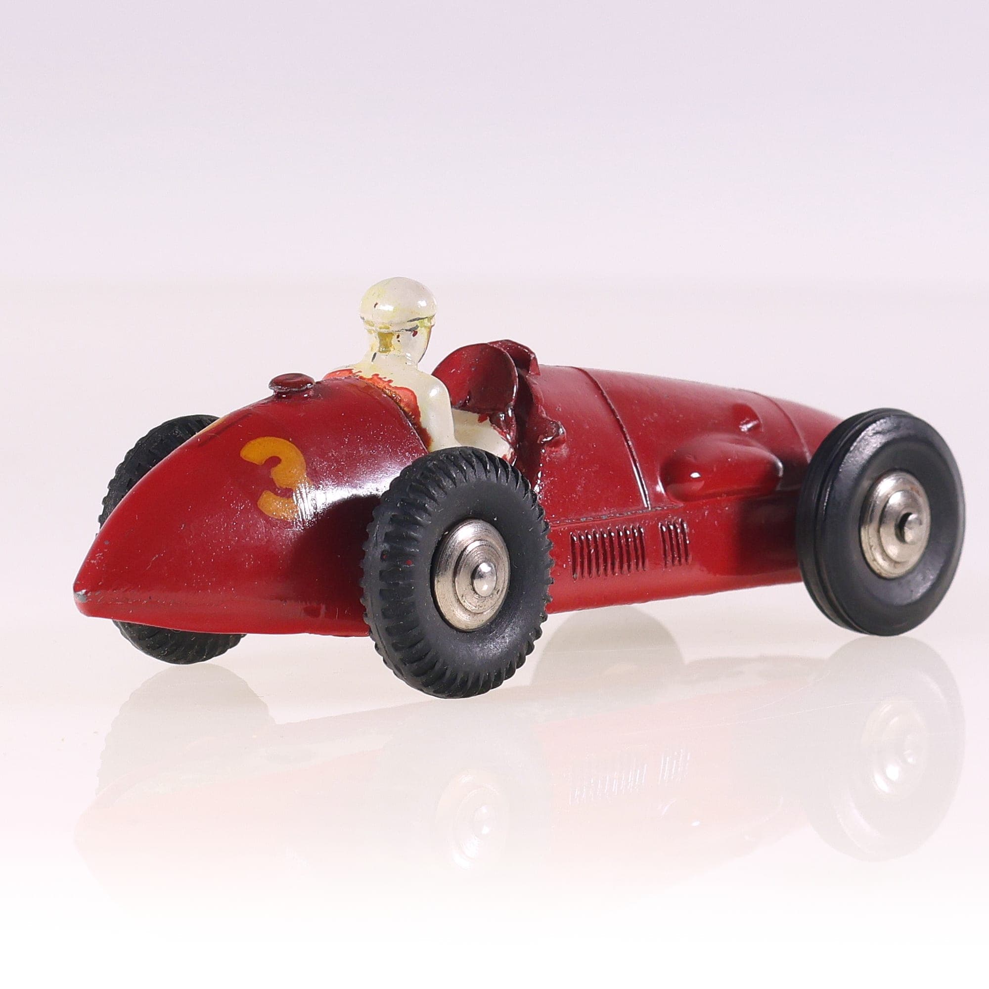 Dinky Toys F n° 23J Ferrari #3 auto de course 1/43 Rouge avec boîte — miniature 8