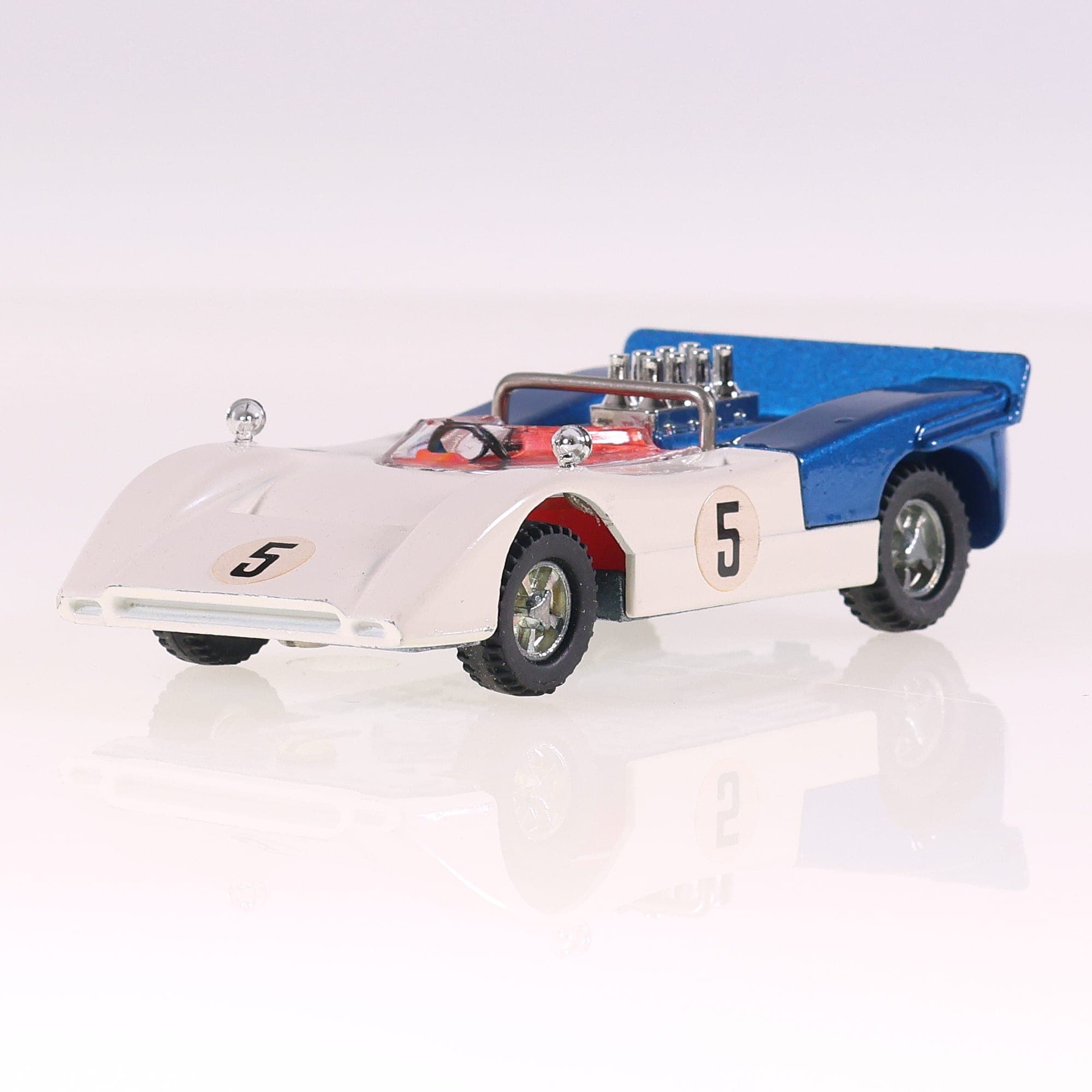 Dinky Toys 223 McLaren M8A CAN AM #5 1/43 Blanc avec boîte — miniature 15