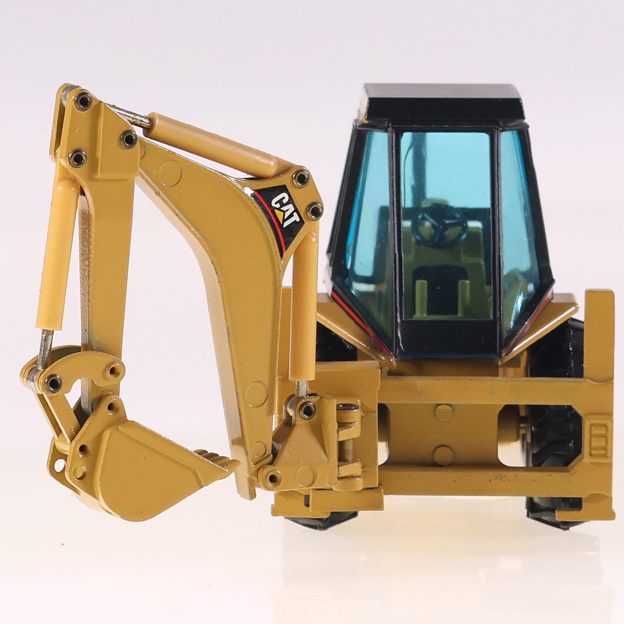 NZG Caterpillar 428B Backhoe Loader Autre Jaune avec boîte — miniature 8