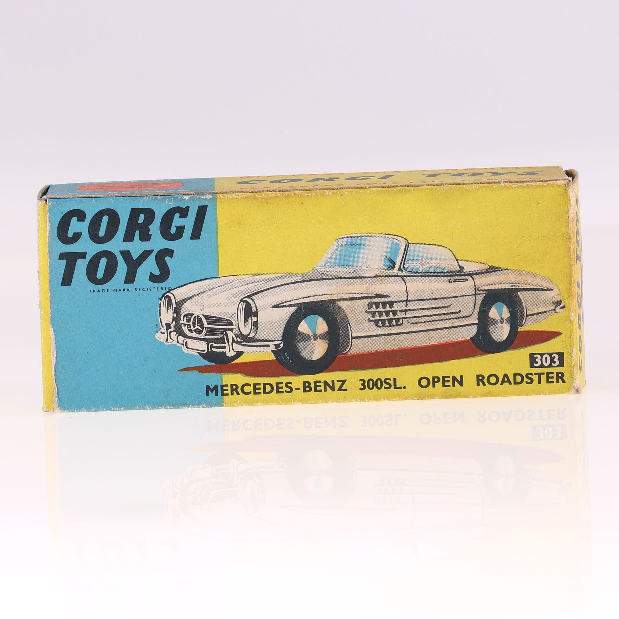 Corgi n° 303 Mercedes-Benz 300SL Open Roadster 1/43 Bleu ciel avec boîte — miniature 3
