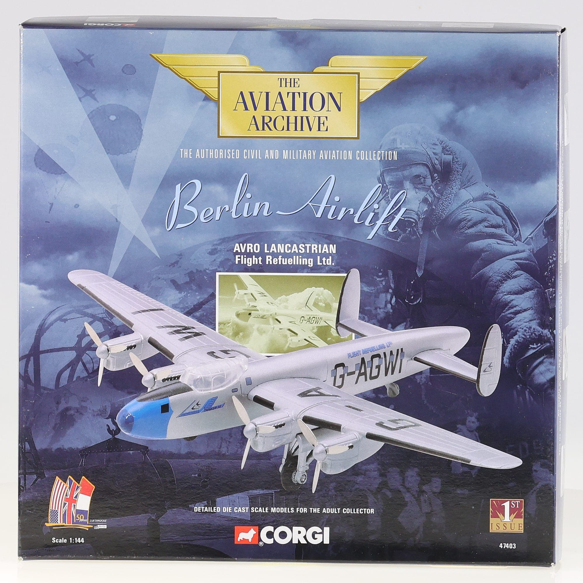 Corgi 47403 Avro Lancastrian Avro Lancastrian G-AGOW Berlin Airlift Flight Refue