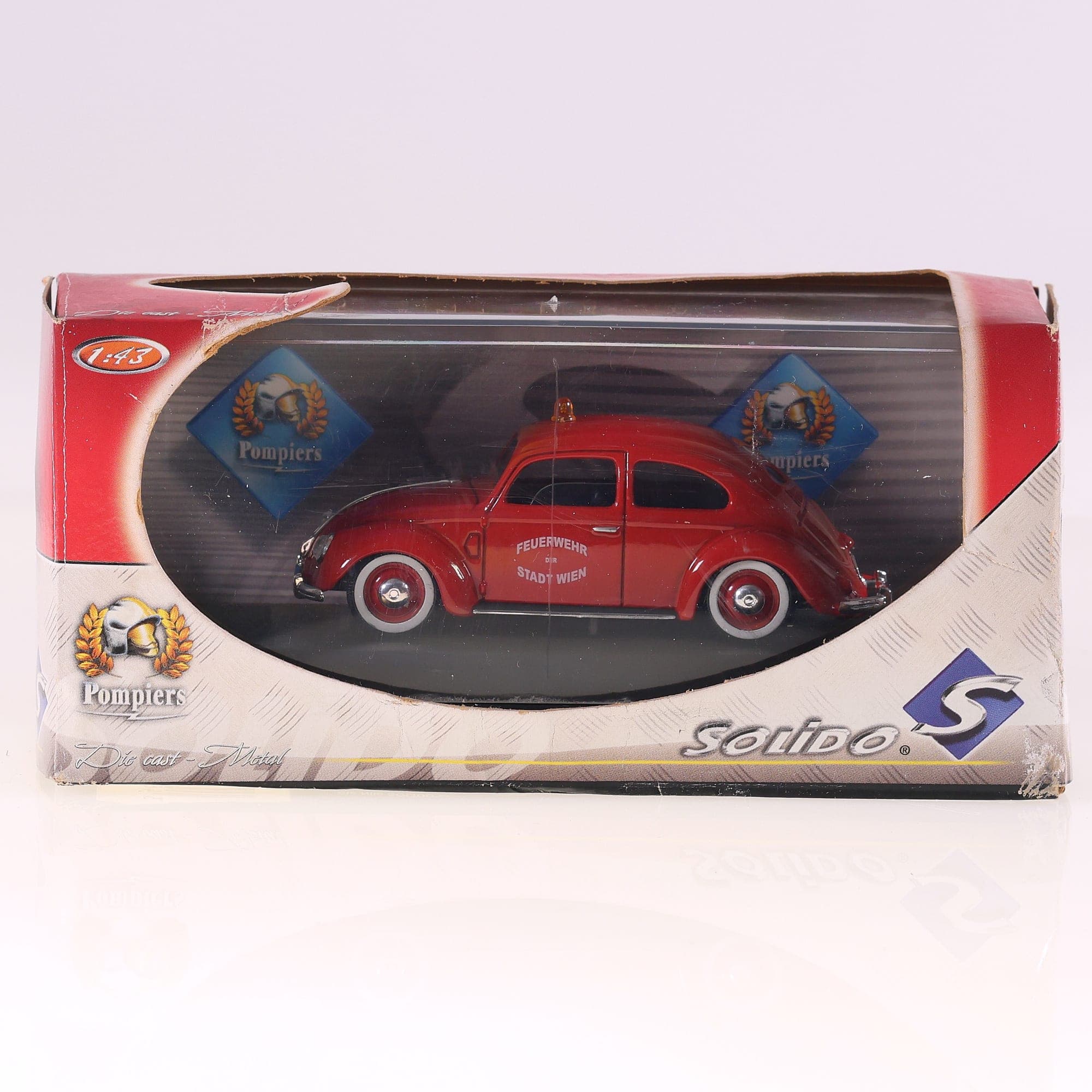 Solido 4817 Volkswagen Coccinelle 1950 - Pompiers 1/43 Rouge avec boîte — miniature 4