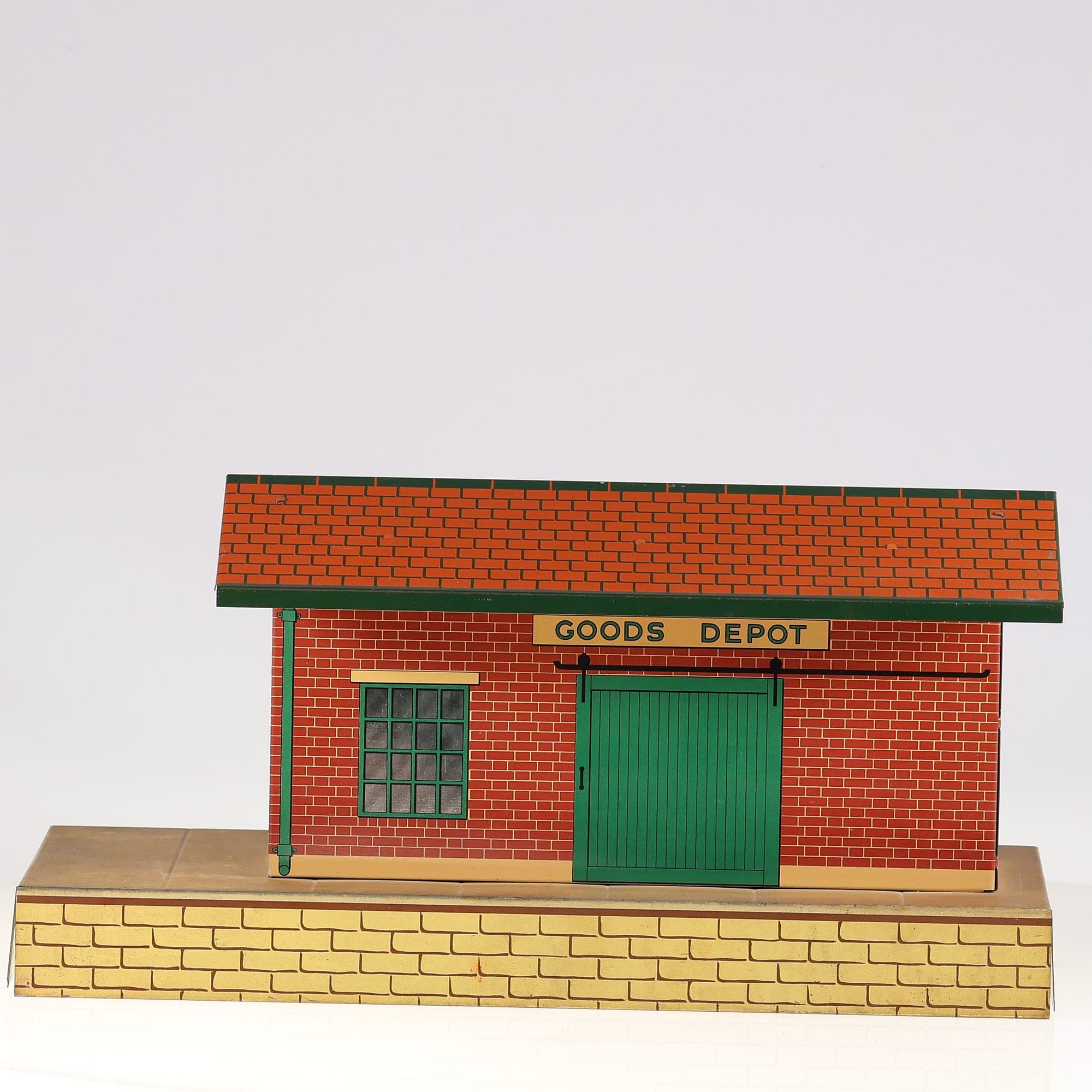 Meccano Ltd Goods Depot Hornby Goods Depot O Brique rouge / vert / beige sans bo — miniature 3