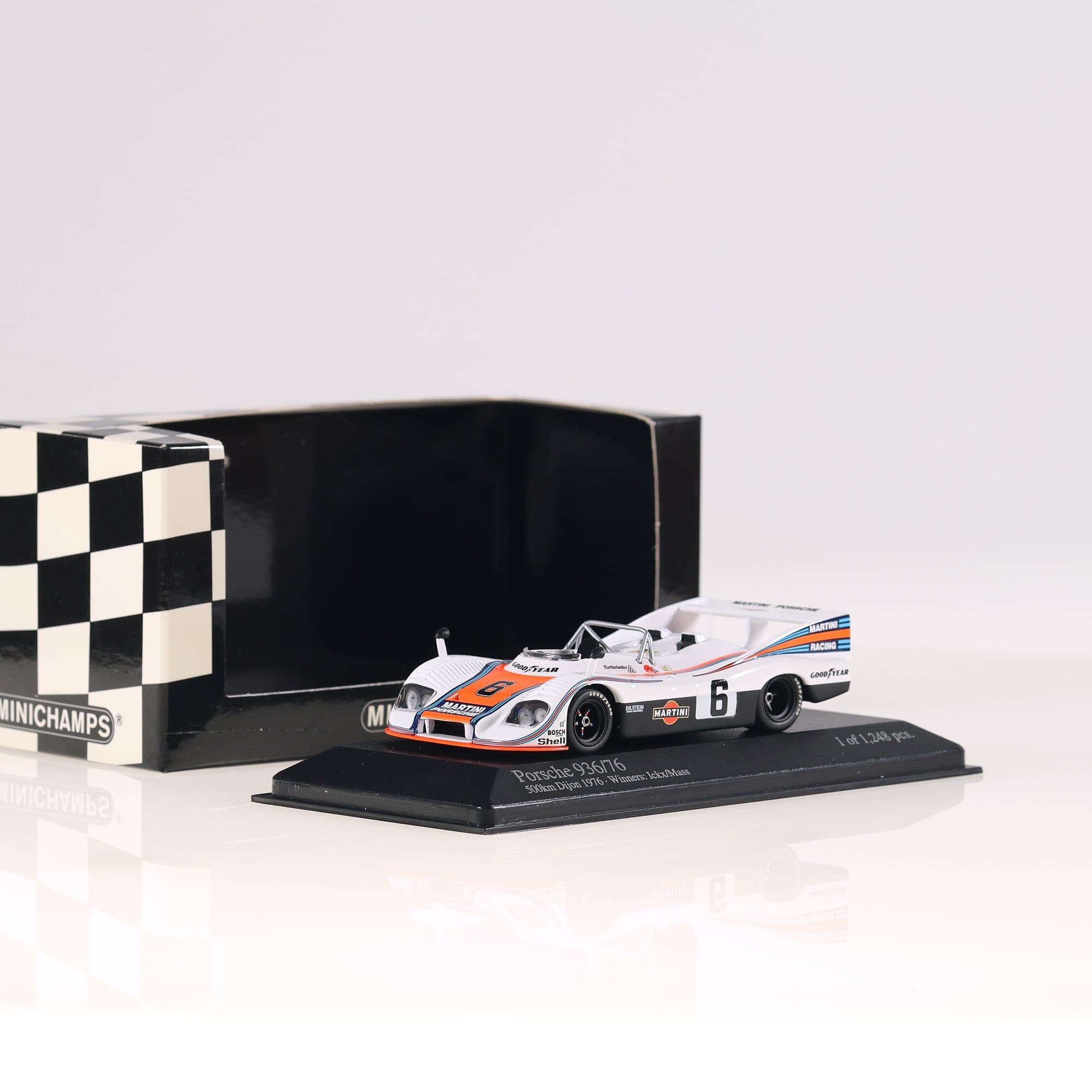 Minichamps 400 766606 Porsche 936 Mass Ickx Winners Dijon 1976 #6 1/43 Blanc ave