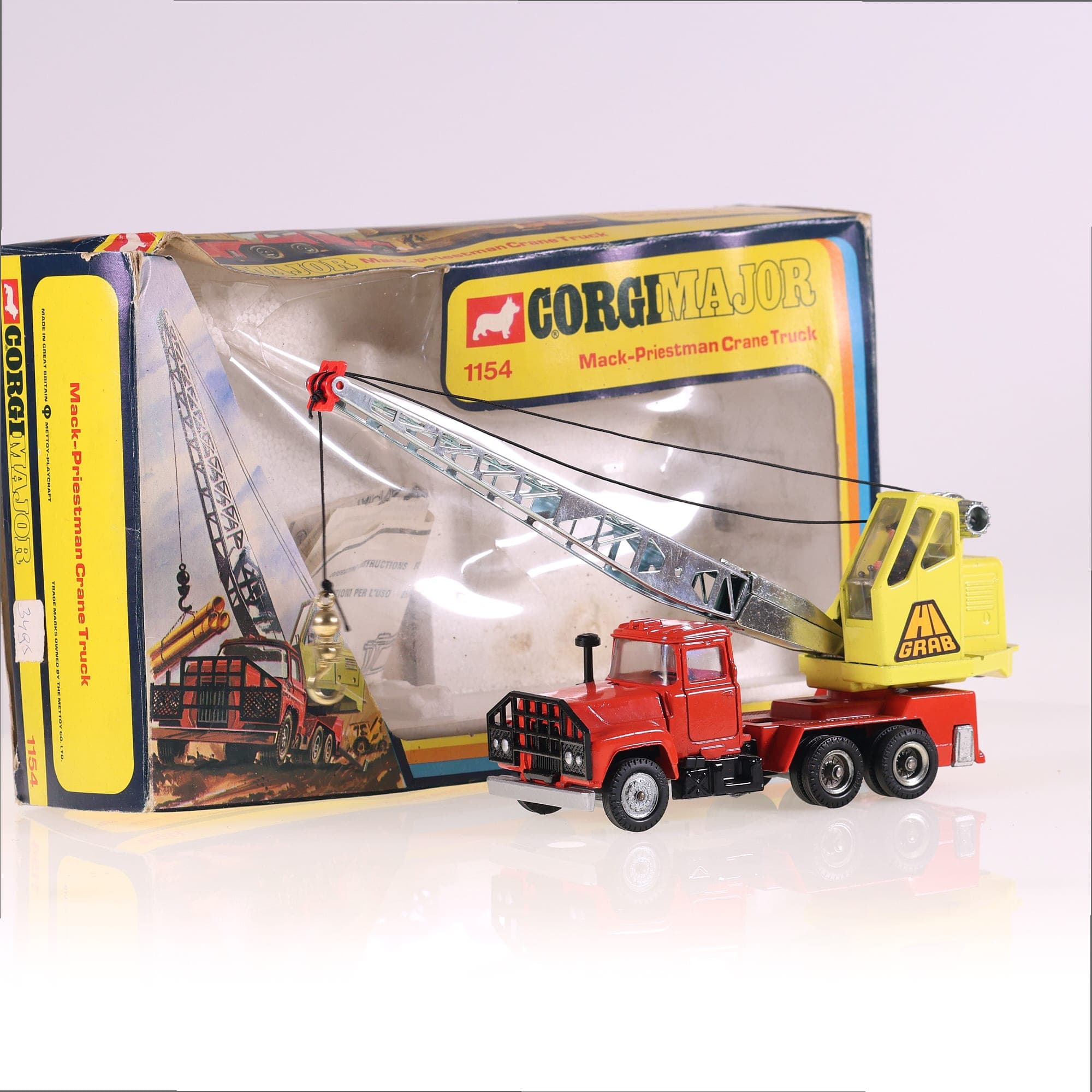 Corgi 1154 Mack Priestman Crane Truck HI GRAB 1/43 Bicolore avec boîte