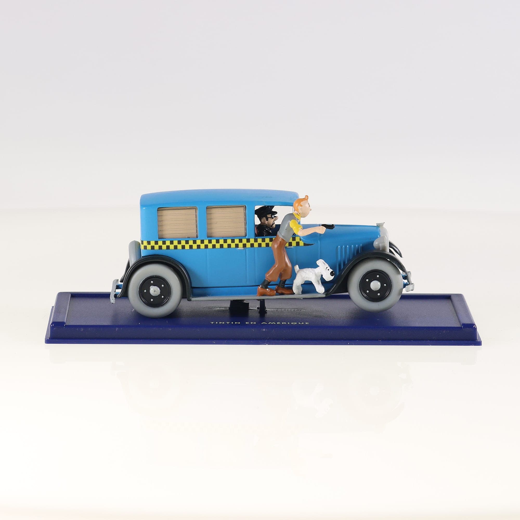 Atlas - Tintin Checker Taxi de Tintin en Amérique 1/43 Bleu avec boîte — miniature 13