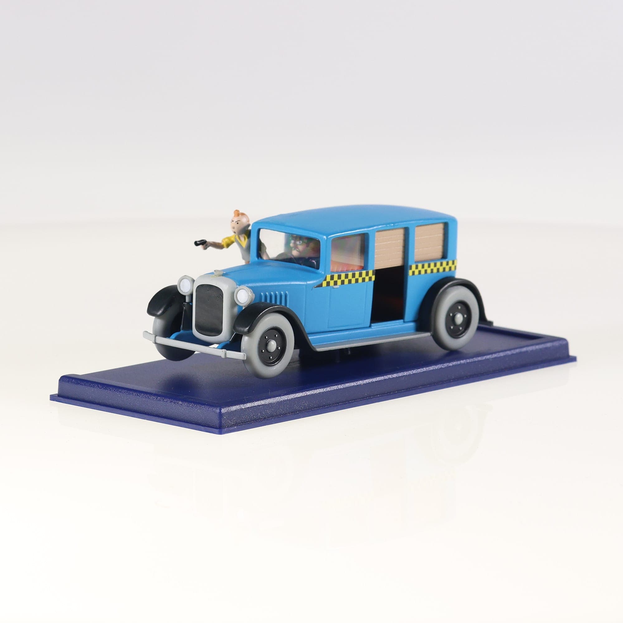 Atlas - Tintin Checker Taxi de Tintin en Amérique 1/43 Bleu avec boîte — miniature 16