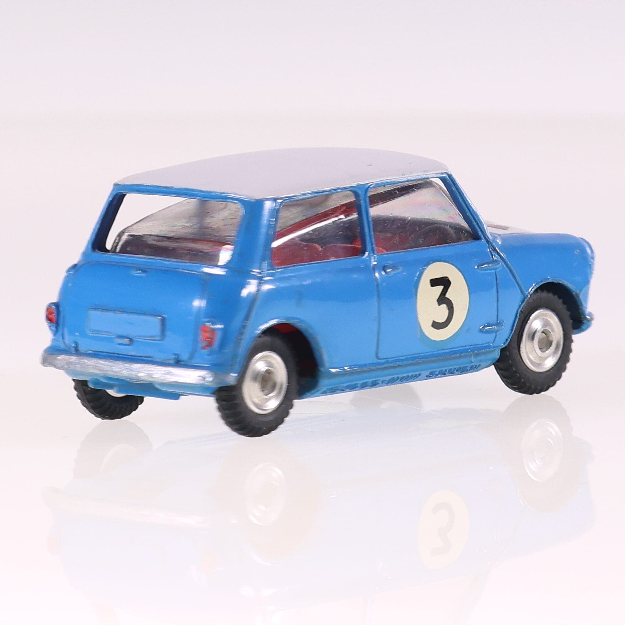 Corgi Toys 227 Morris Mini Cooper Compétition #3 1/43 Bleu avec boîte — miniature 9