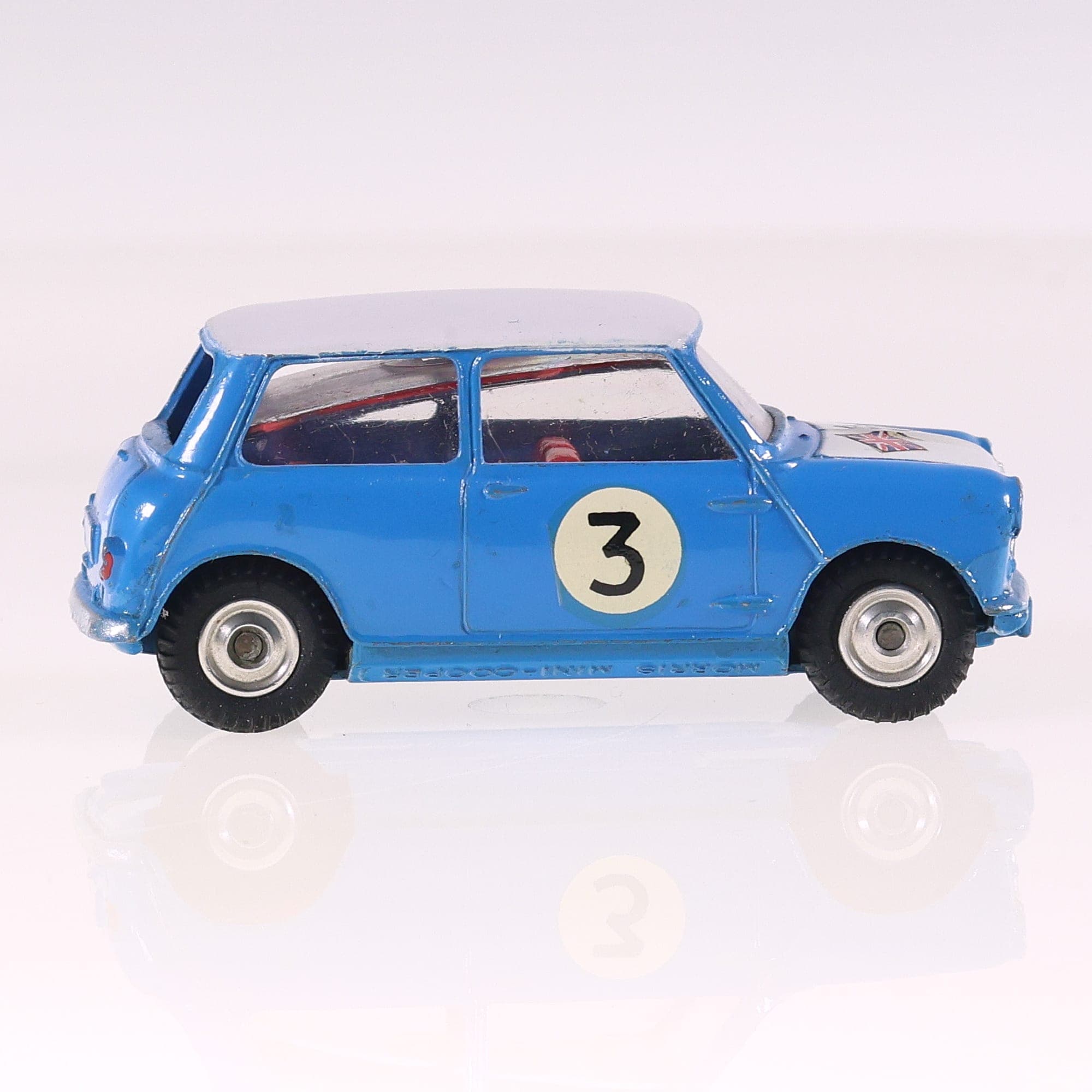 Corgi Toys 227 Morris Mini Cooper Compétition #3 1/43 Bleu avec boîte — miniature 10