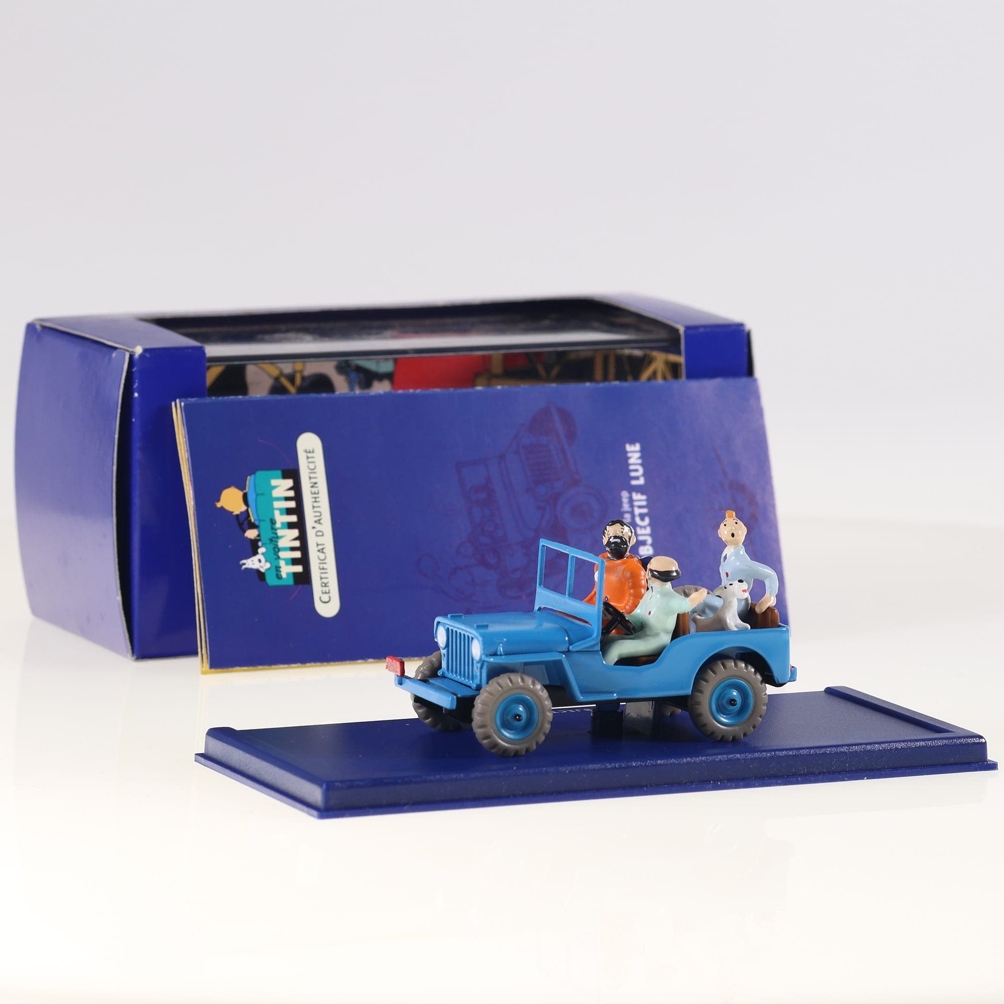 Atlas (Tintin) Willys Jeep CJ2a Objectif Lune 1/43 Bleu avec boîte — photo 1