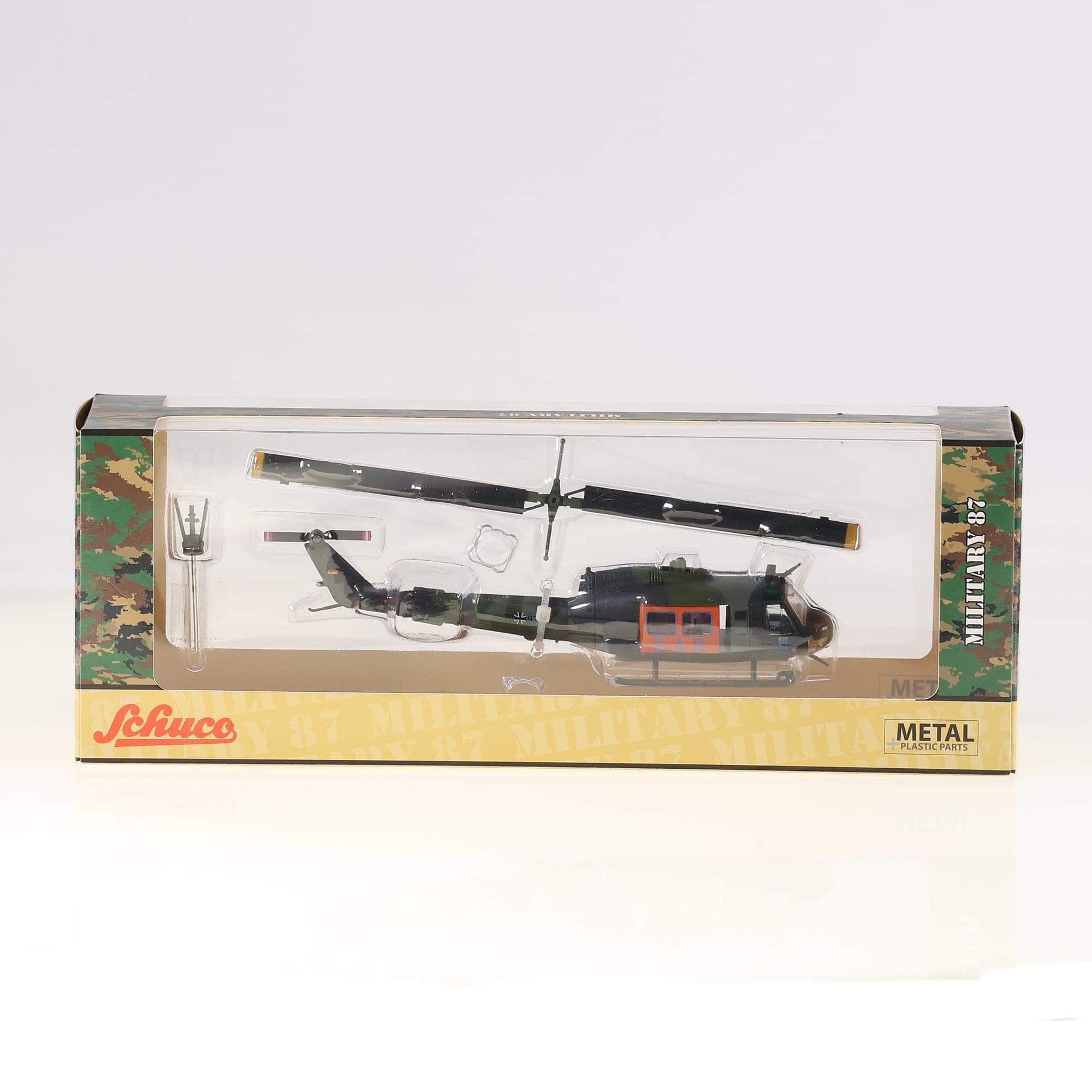 Schuco Military 87 Bell UH-1D Huey Hélicoptère 1/87 Vert militaire camouflage ne — miniature 3