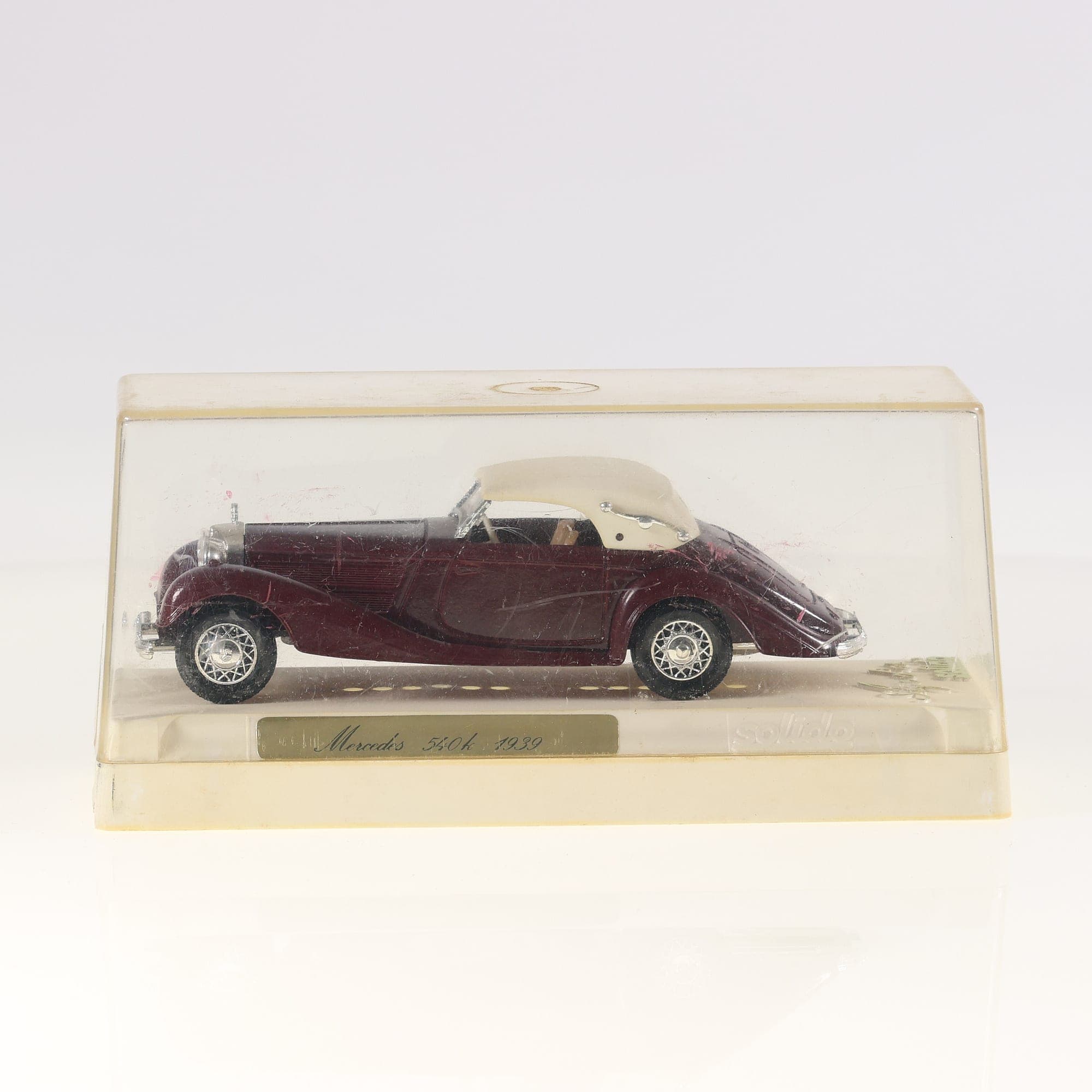 Solido Age d'or 4050 Mercedes-Benz 540 K Spezial Roadster 1939 1/43 Bordeaux Gra — miniature 3