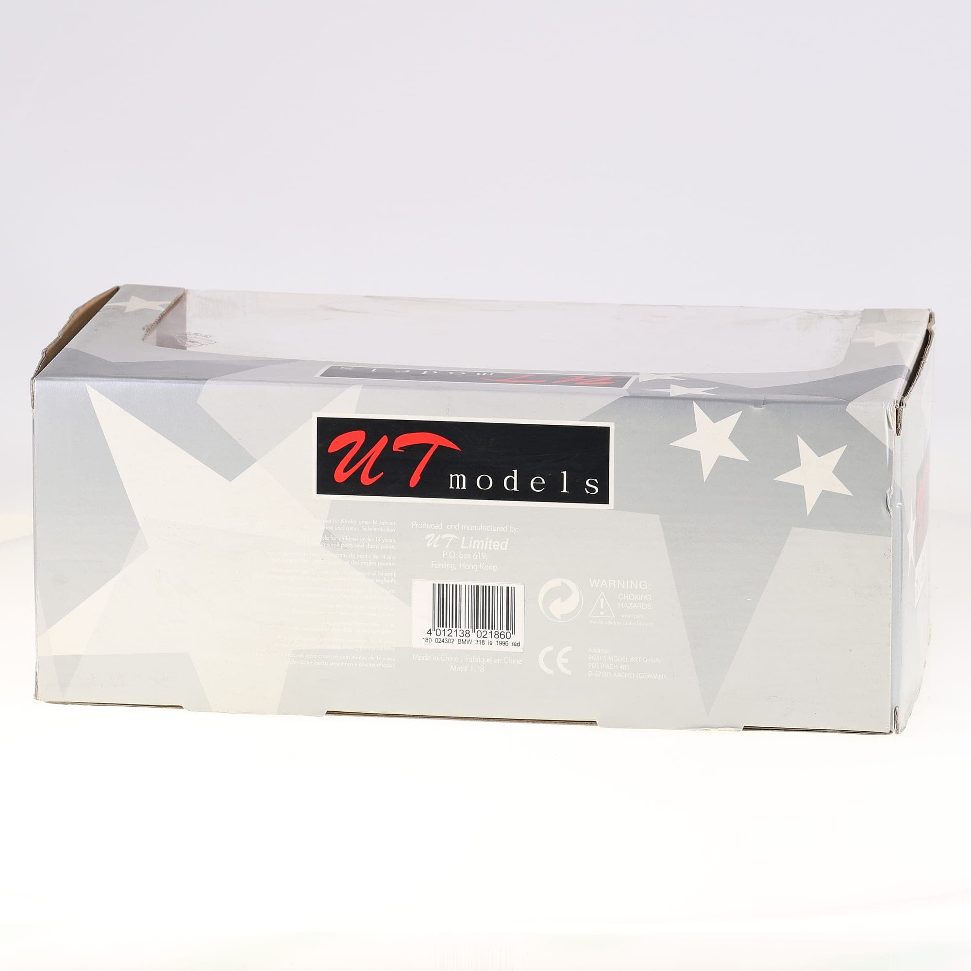 UT Models 180024302 BMW 318 1996 1/18 rouge avec boîte — miniature 6