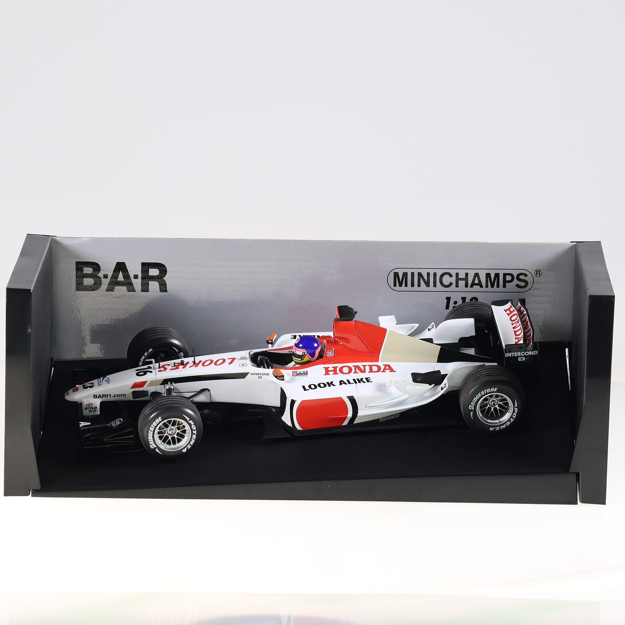 Minichamps 100030016 BAR Honda BAR Honda 005 - J. Villeneuve 1/18 Blanc/Rouge/No — miniature 7