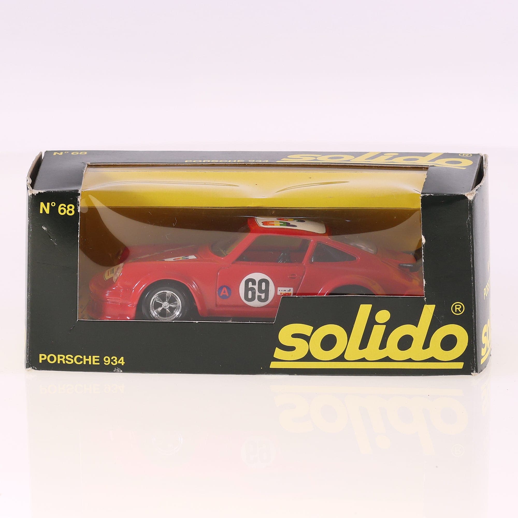 Solido 68 Porsche 934 Turbo #69 1/43 Rouge avec boîte — miniature 11