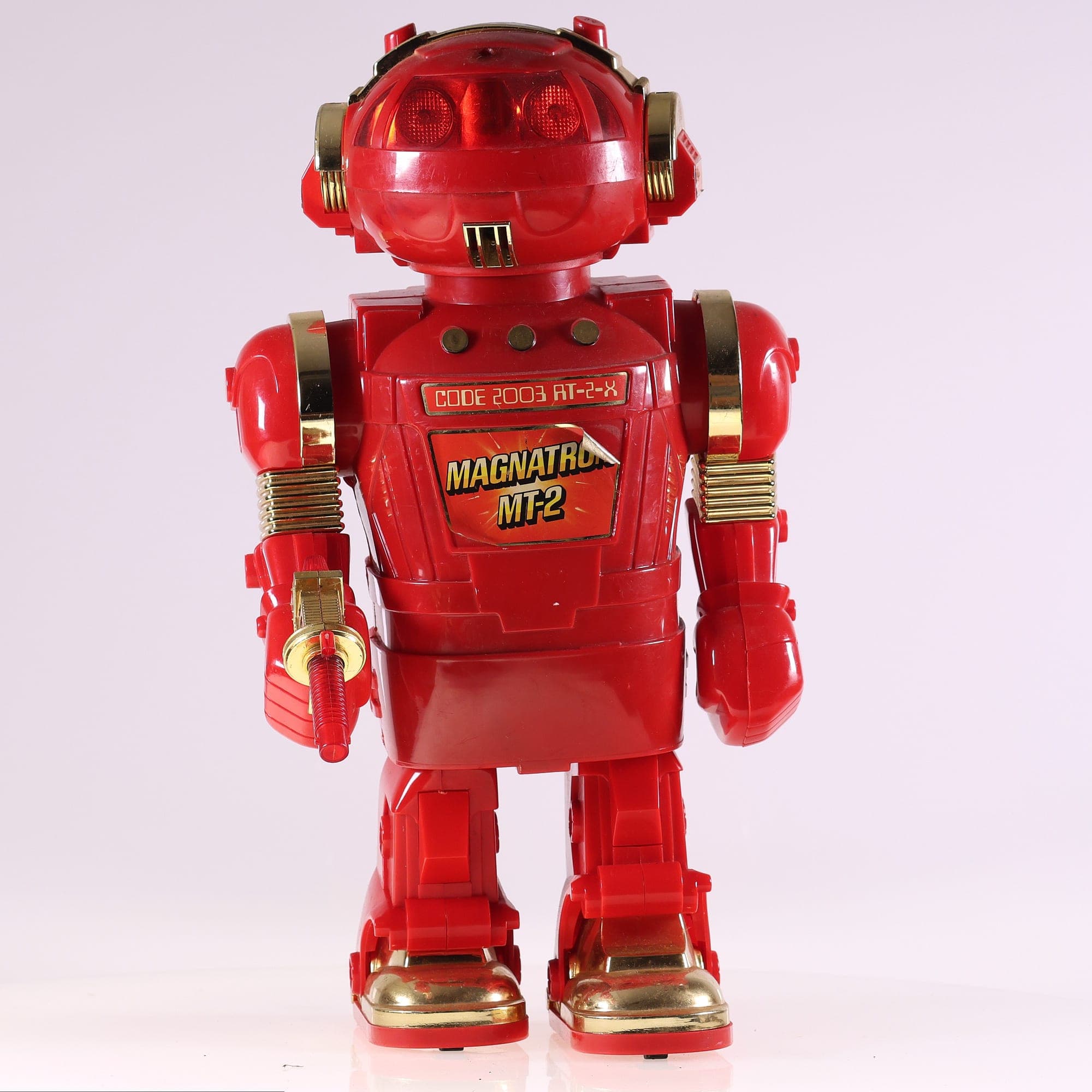 New Bright Industrial Co Robot Magnatron MT-2 Rouge 1984 Non testé