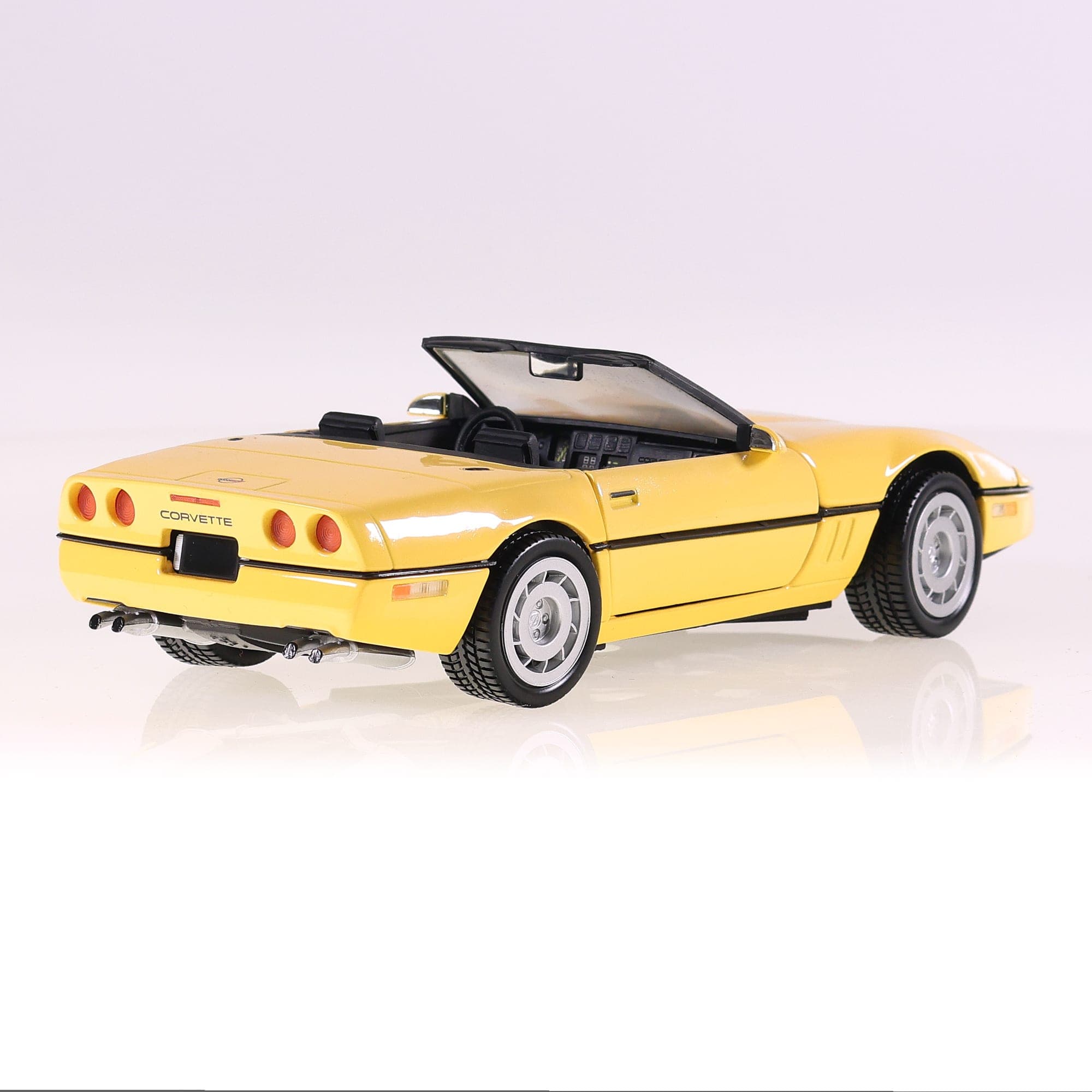 Franklin Mint Corvette 1986 avec certificat authenticité Jaune sans boîte — miniature 7
