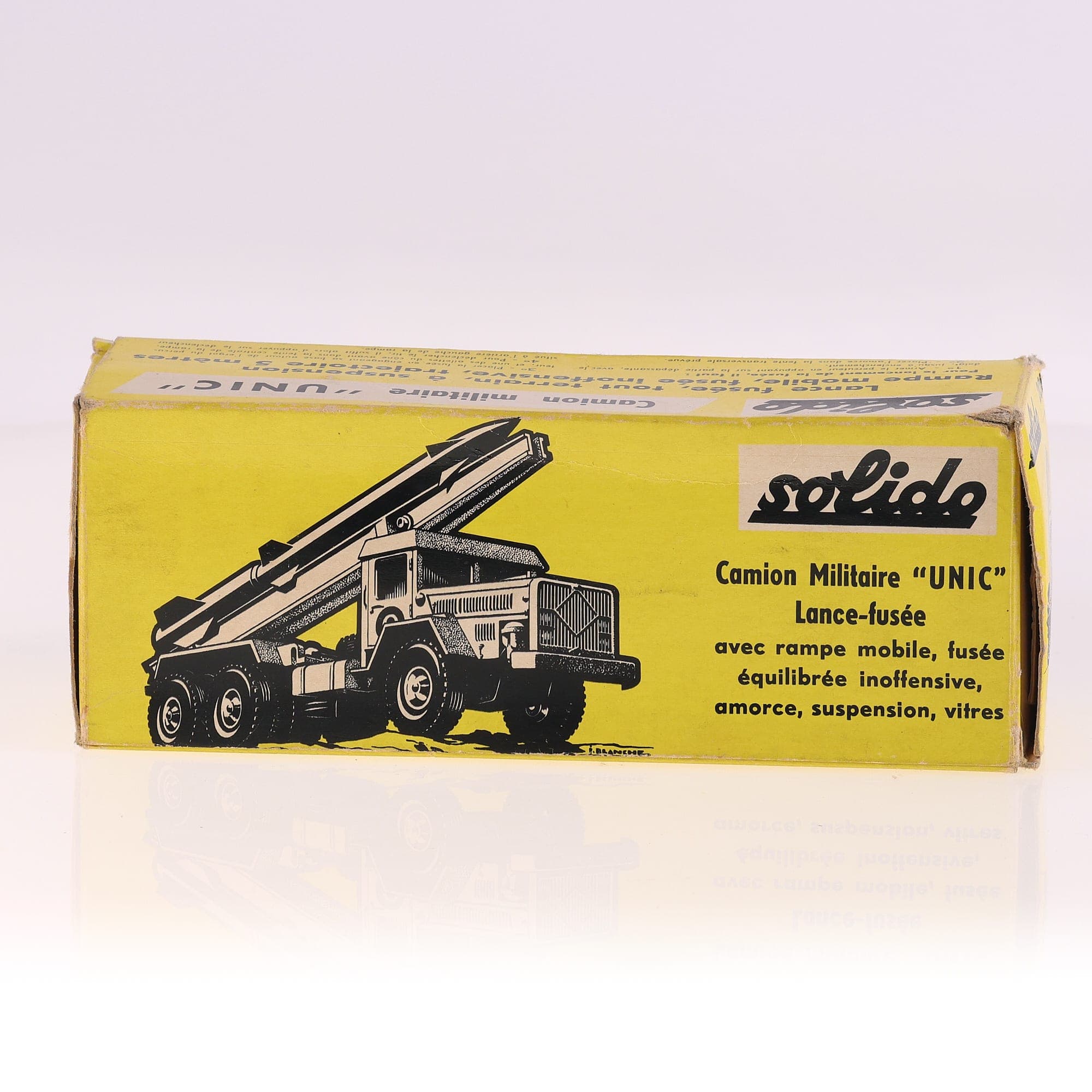 Solido 201 Unic Camion Militaire Lance-fusée 1/50 Vert Grade B avec boîte — miniature 12