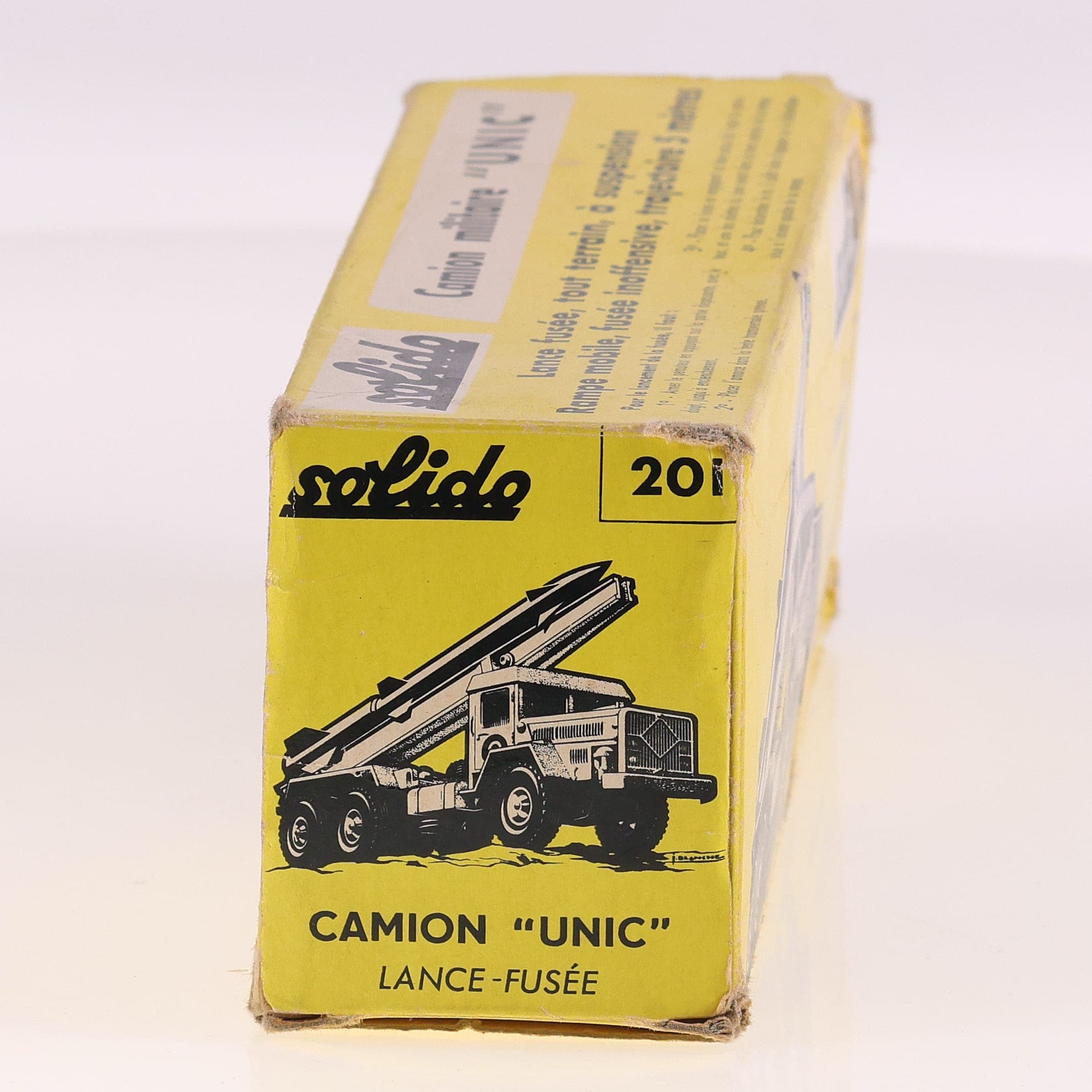 Solido 201 Unic Camion Militaire Lance-fusée 1/50 Vert Grade B avec boîte — miniature 13