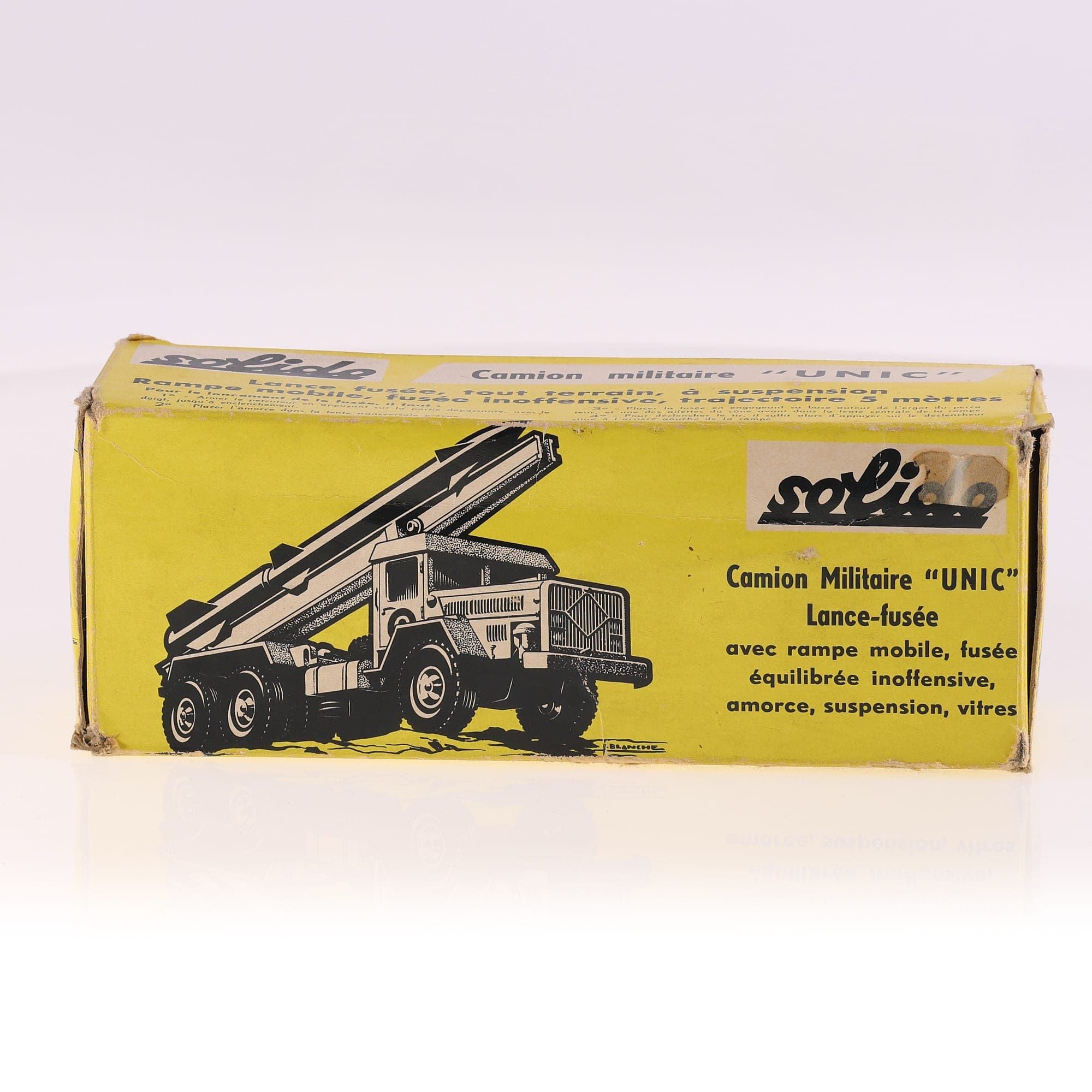 Solido 201 Unic Camion Militaire Lance-fusée 1/50 Vert Grade B avec boîte — miniature 14