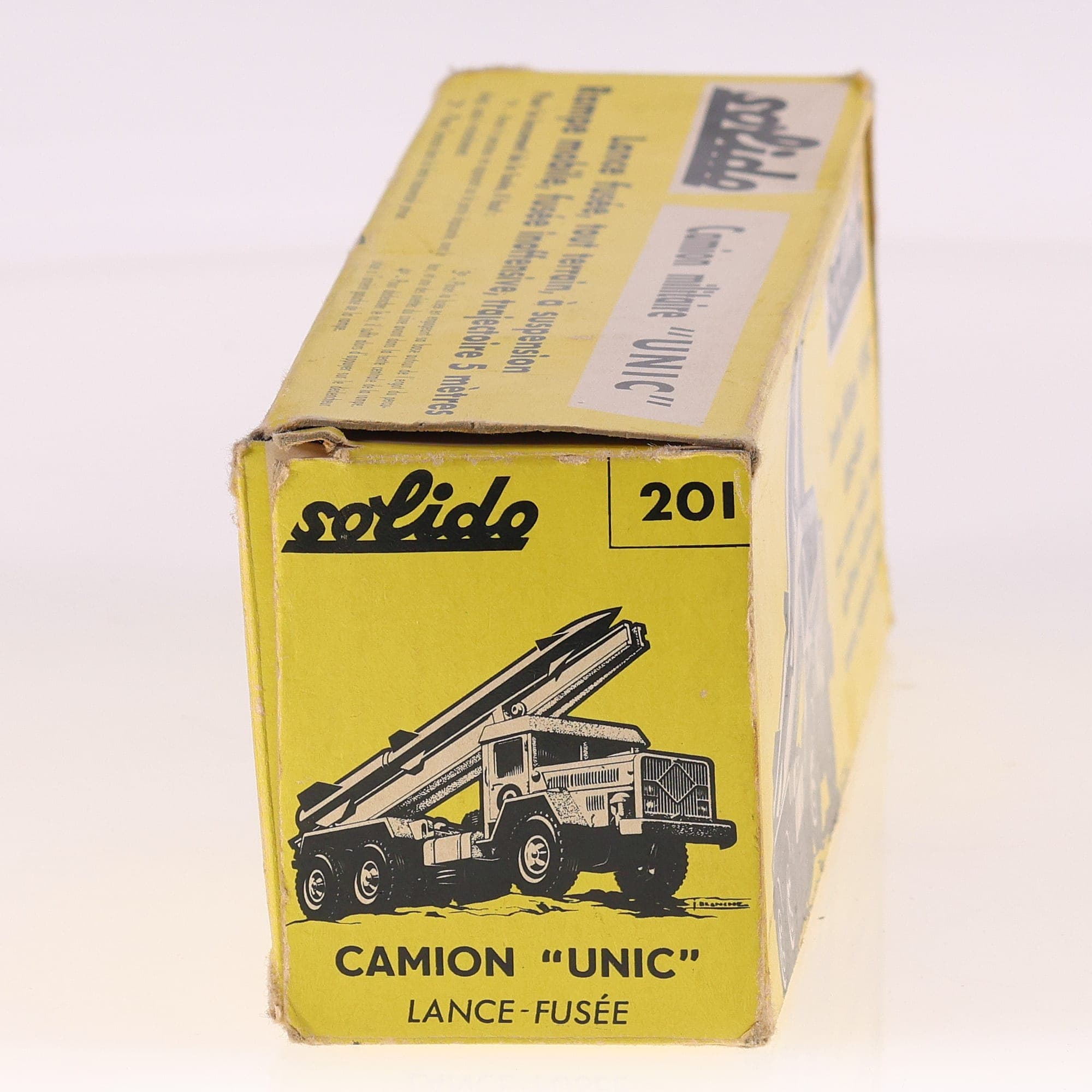 Solido 201 Unic Camion Militaire Lance-fusée 1/50 Vert Grade B avec boîte — miniature 15