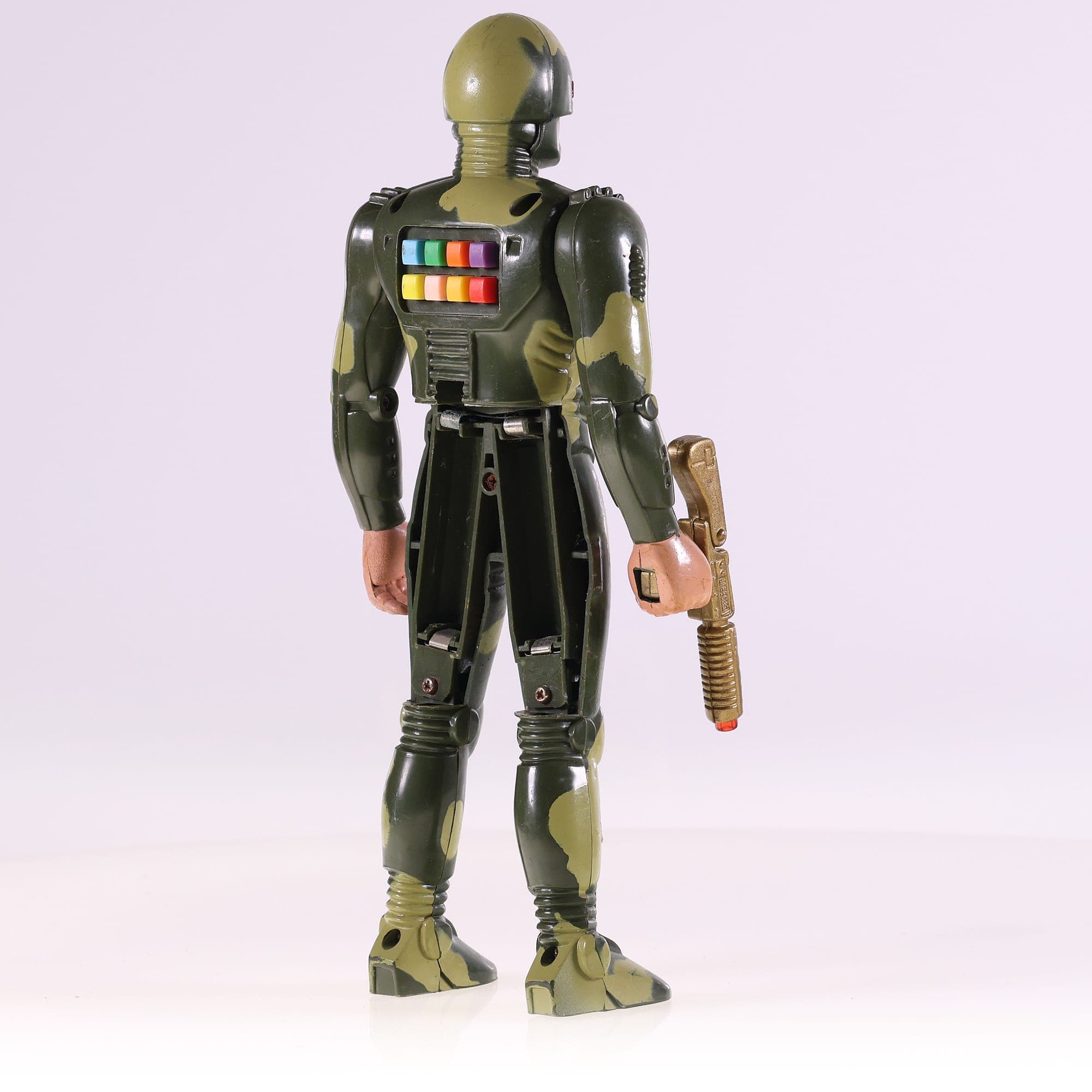 Figurine Vintage Cyborg Robot Camouflage Style RoboCop avec Arme Bon état  — miniature 6