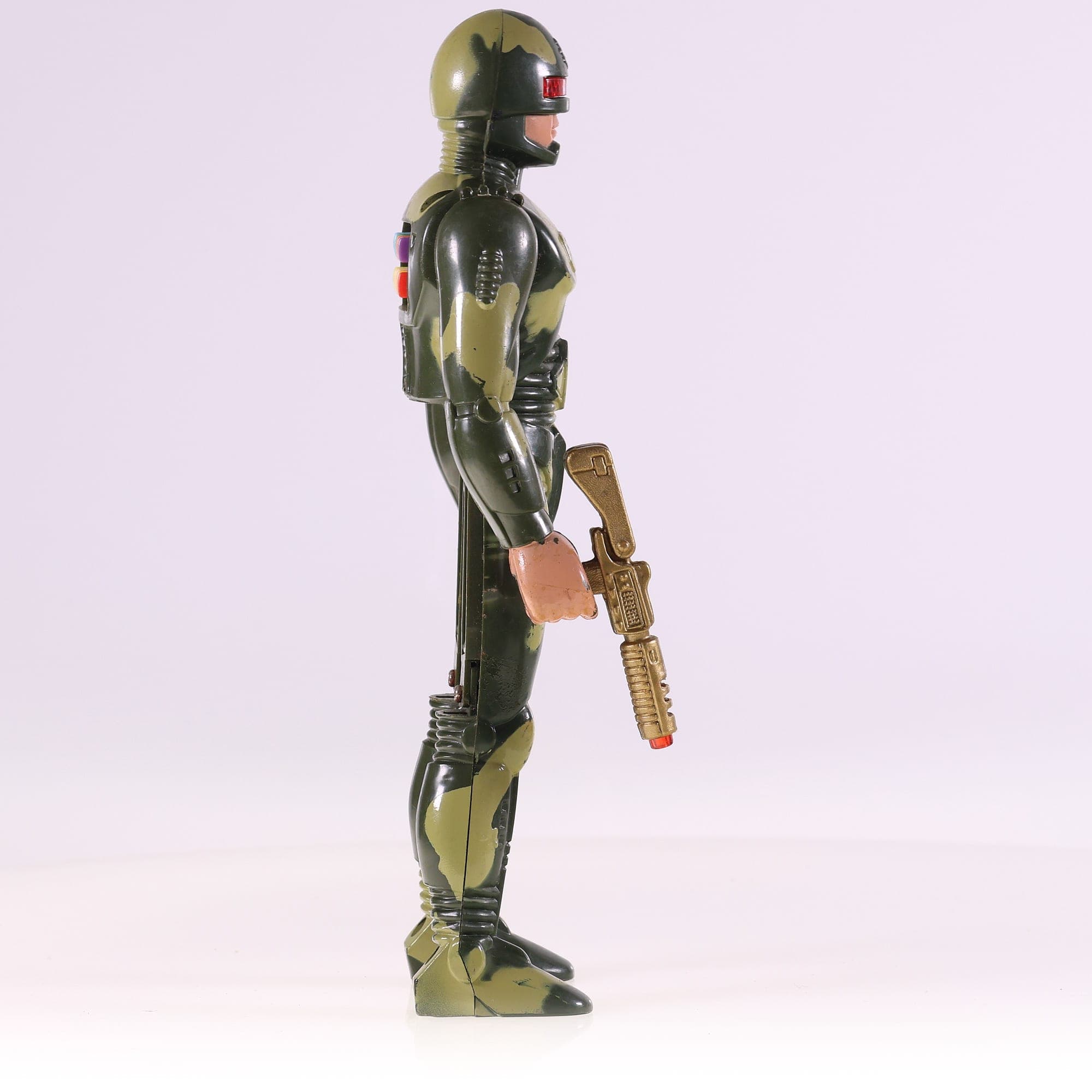 Figurine Vintage Cyborg Robot Camouflage Style RoboCop avec Arme Bon état  — miniature 7