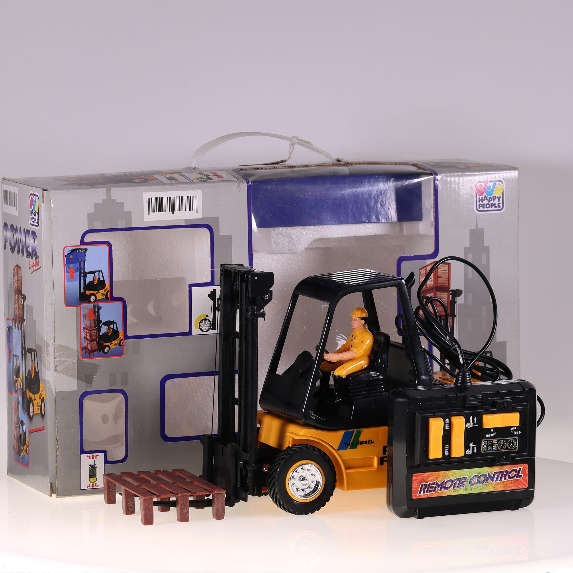 Happy People 34632 forklift Power & Speed - Real Fork Lift 18 cm avec boîte