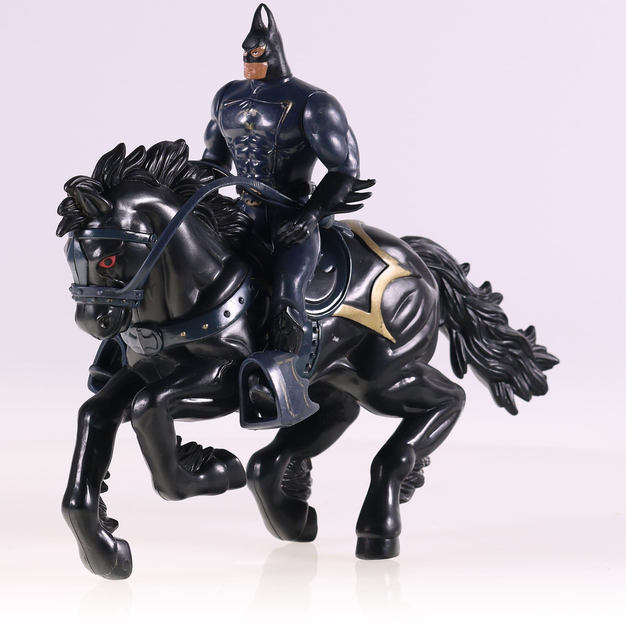 Kenner Batman Dark Rider Batman avec son cheval Vintage 1994 Noir sans boîte — photo 1