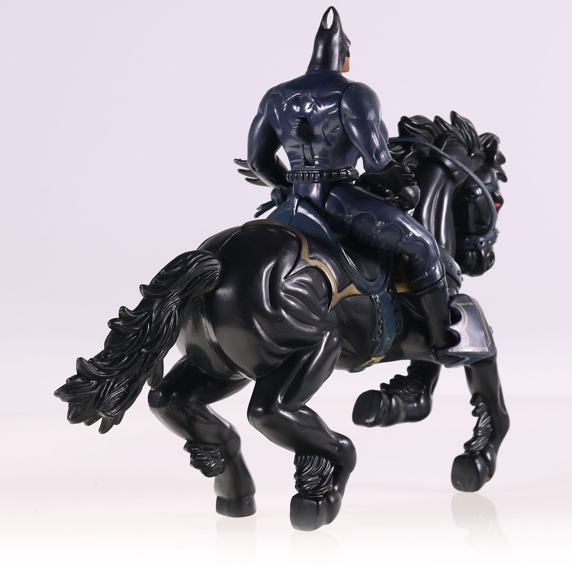 Kenner Batman Dark Rider Batman avec son cheval Vintage 1994 Noir sans boîte — miniature 5