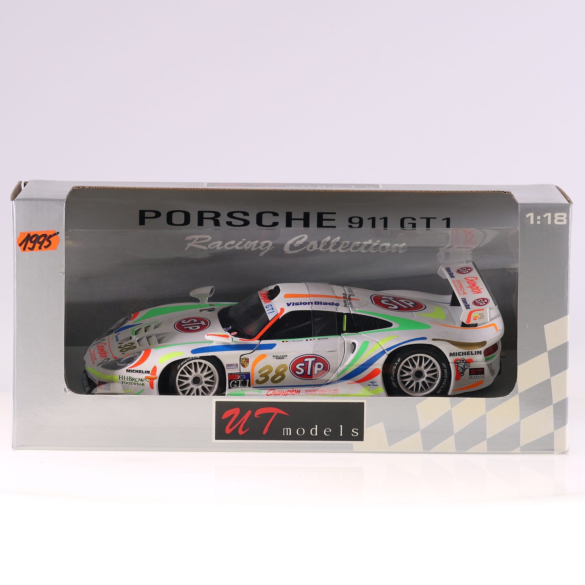 UT models 39817 Porsche 911 GT1 1998 Boutsen Kelleners 1/18 #38 boîte  — photo 1
