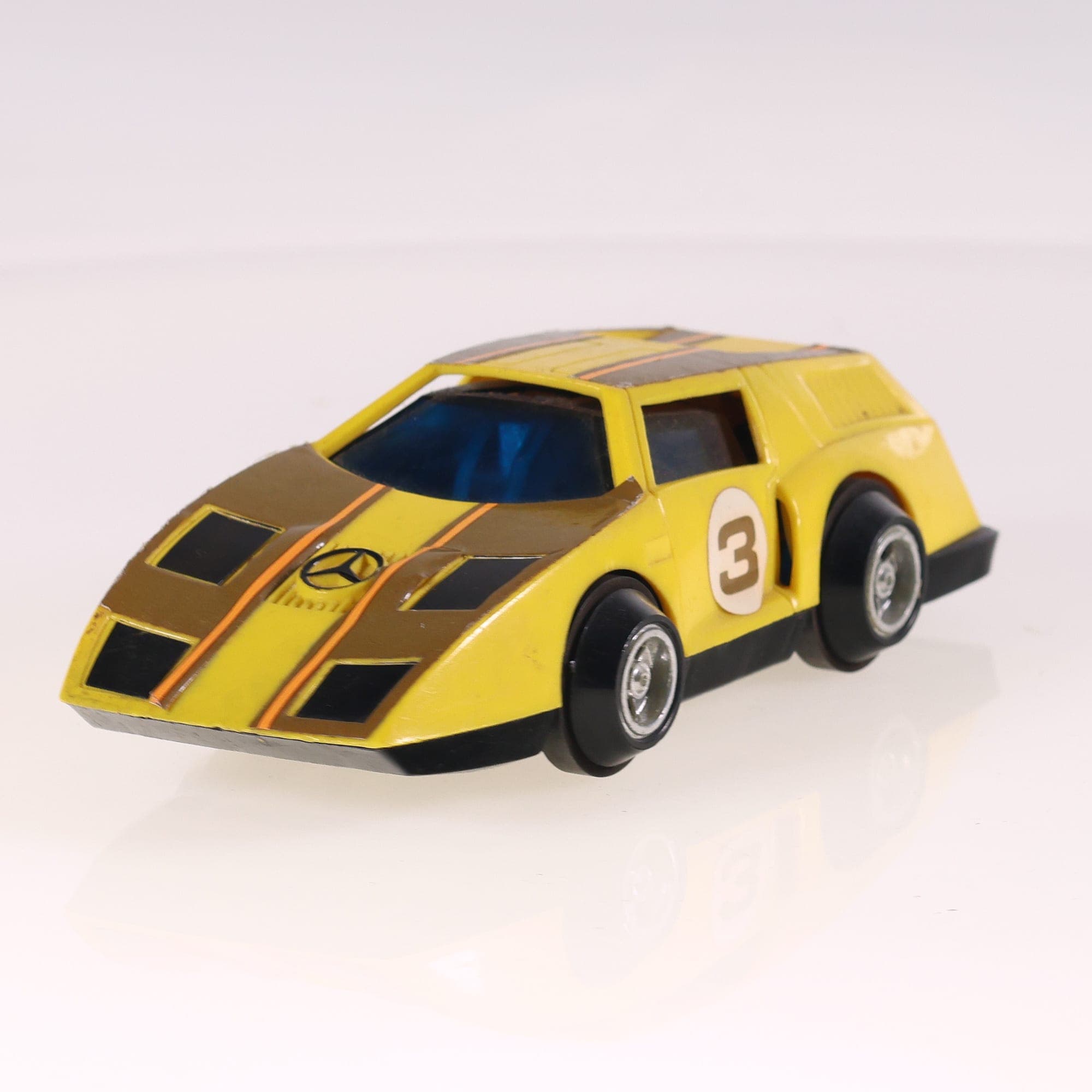 Kenner Mercedes C-111 friction #3 1972 15 cm Jaune sans boîte