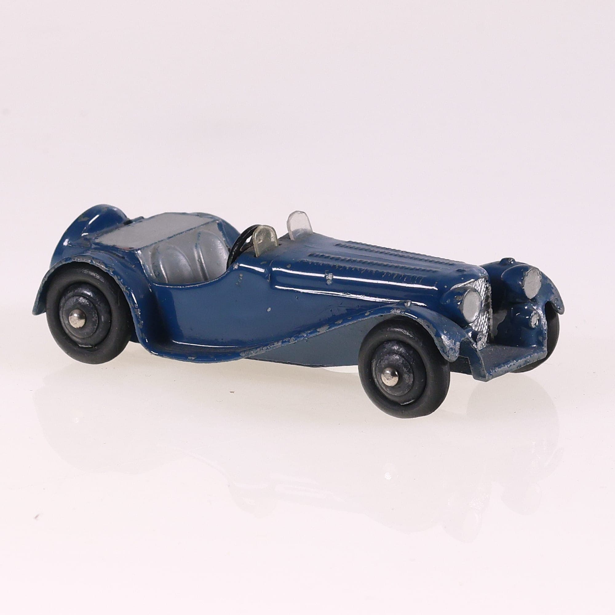 Dinky Toys 38f Jaguar SS 100 1/43 Bleu Grade B sans boîte — miniature 7