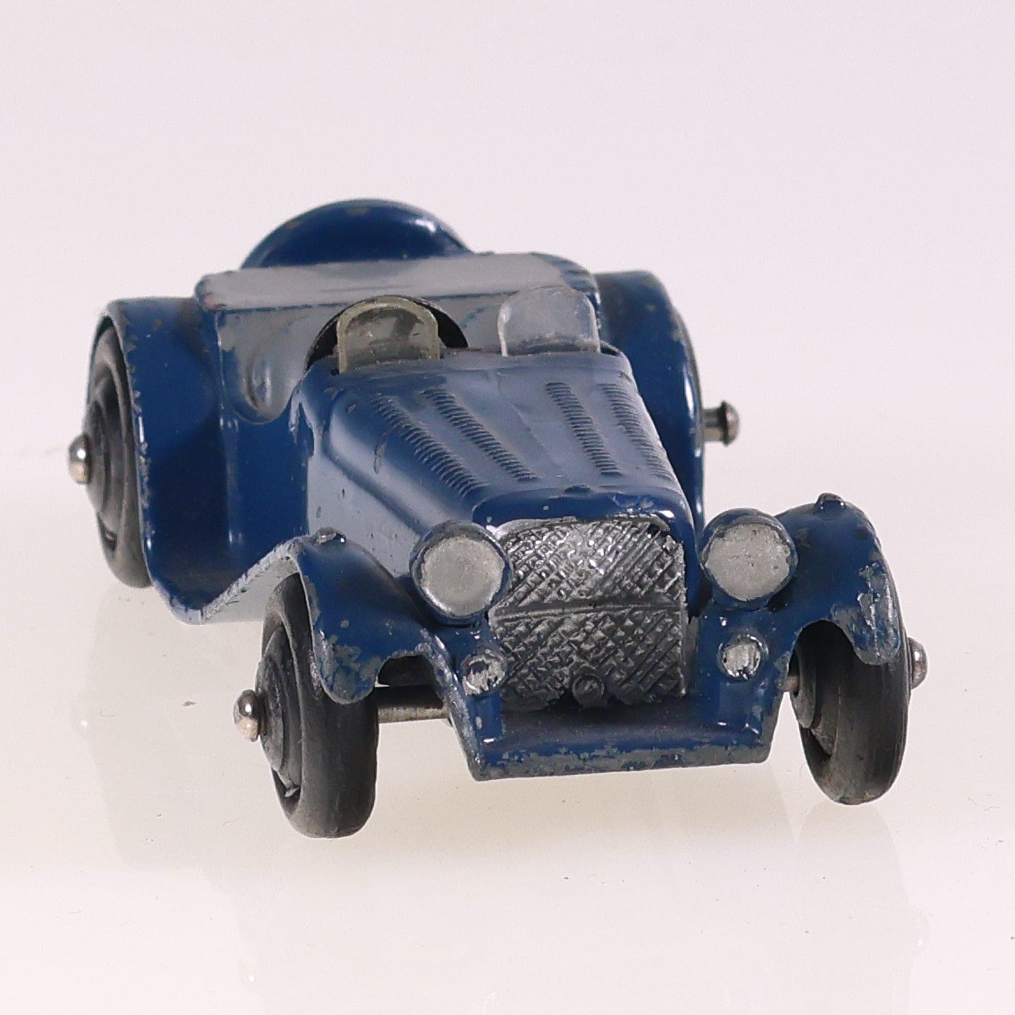 Dinky Toys 38f Jaguar SS 100 1/43 Bleu Grade B sans boîte — miniature 8