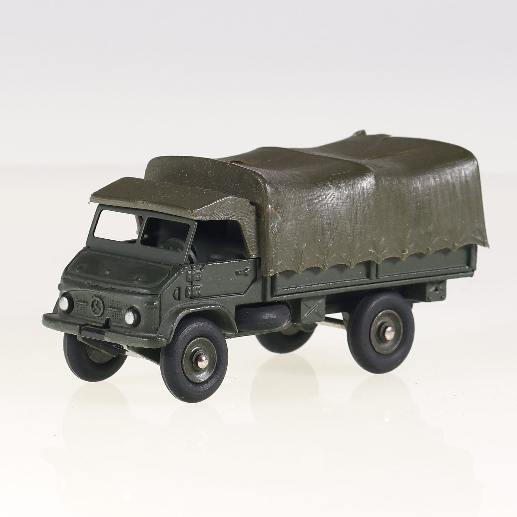 Dinky Toys 821 Mercedes-Benz Unimog Unimog camionnette militaire bâchée 1/43 Ver — miniature 13