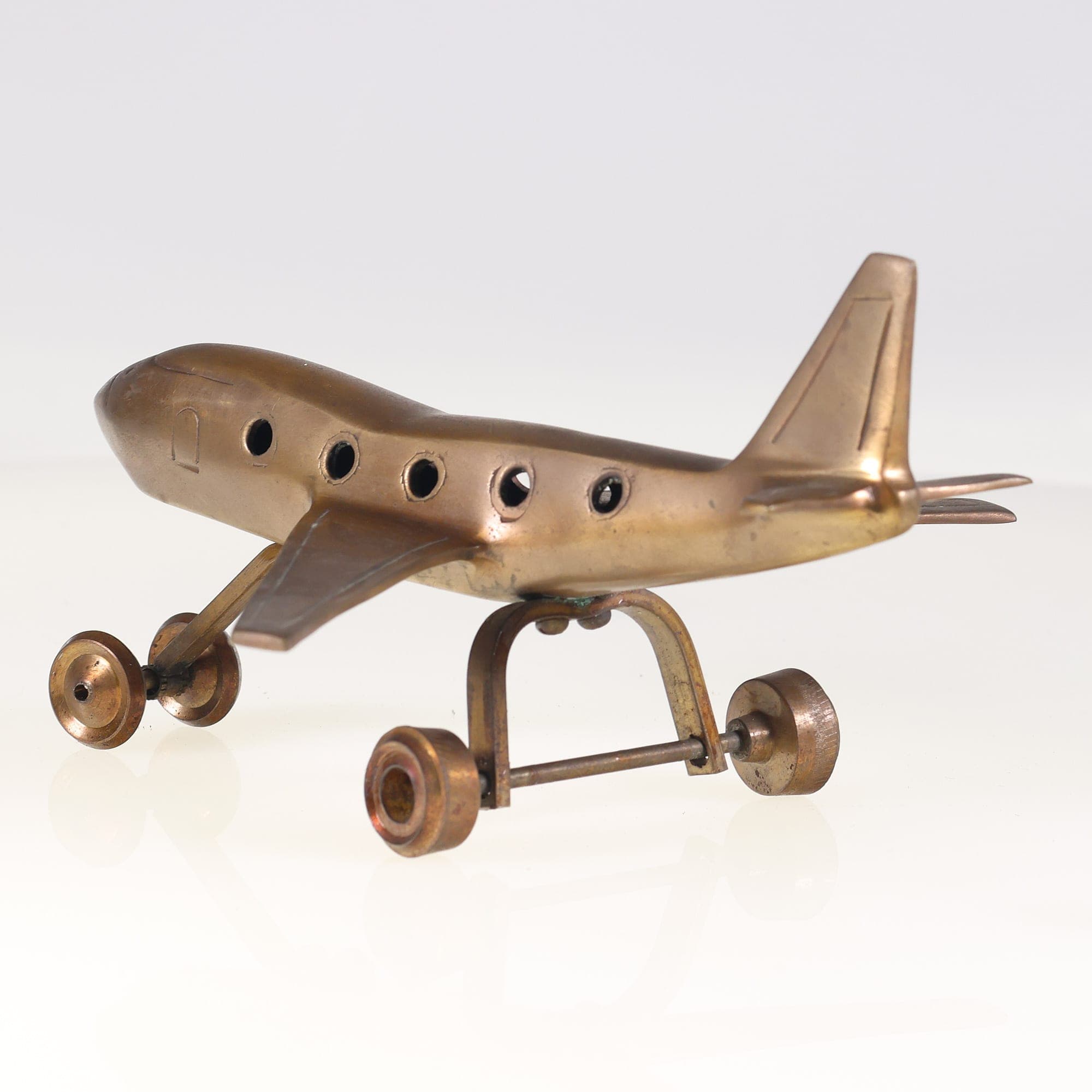 Avion de ligne en bronze 18 cm Bronze état B Rare — miniature 3