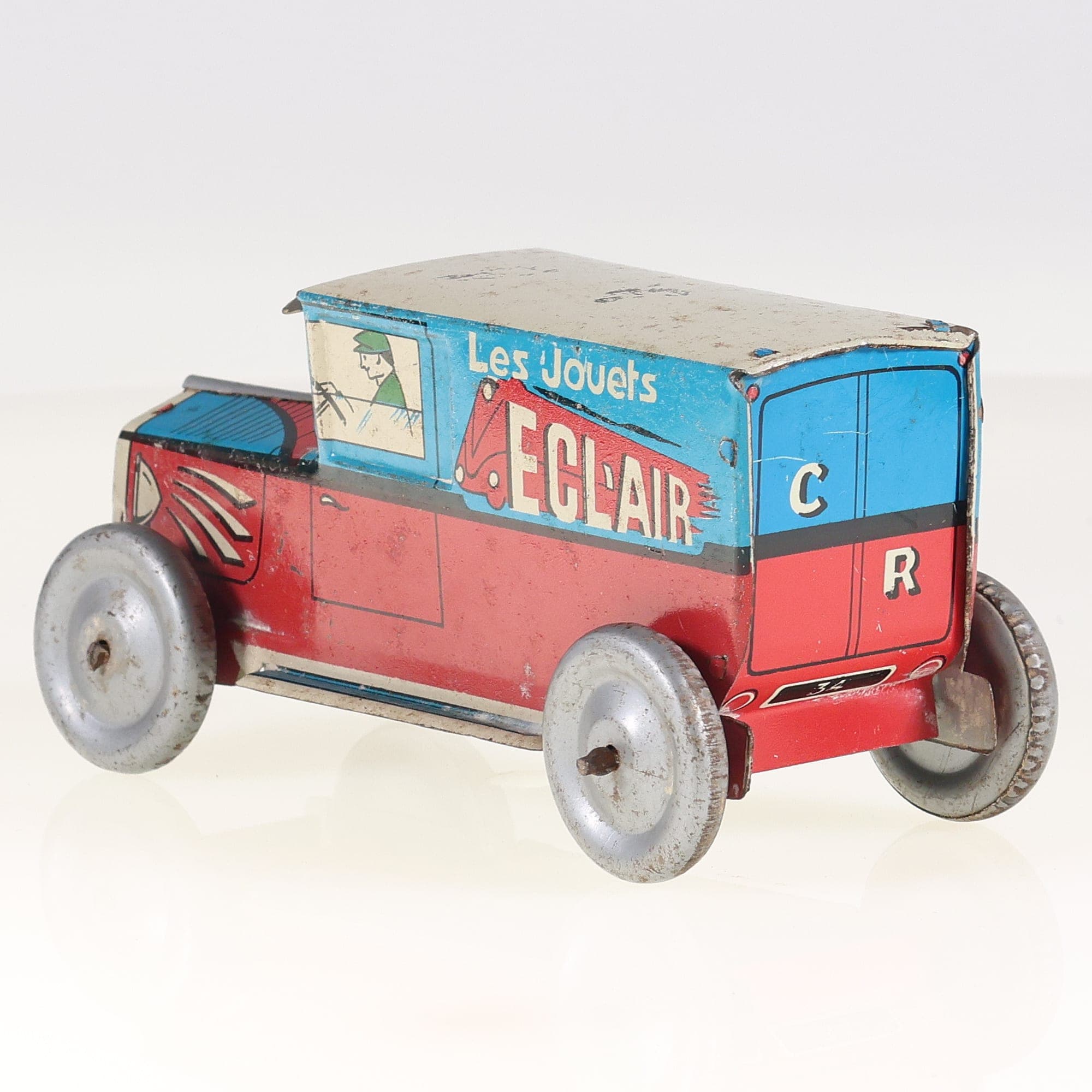 CR Charles Rossignol 34 Voiture publicitaire Les Jouets Eclair Camionnette pub — miniature 3