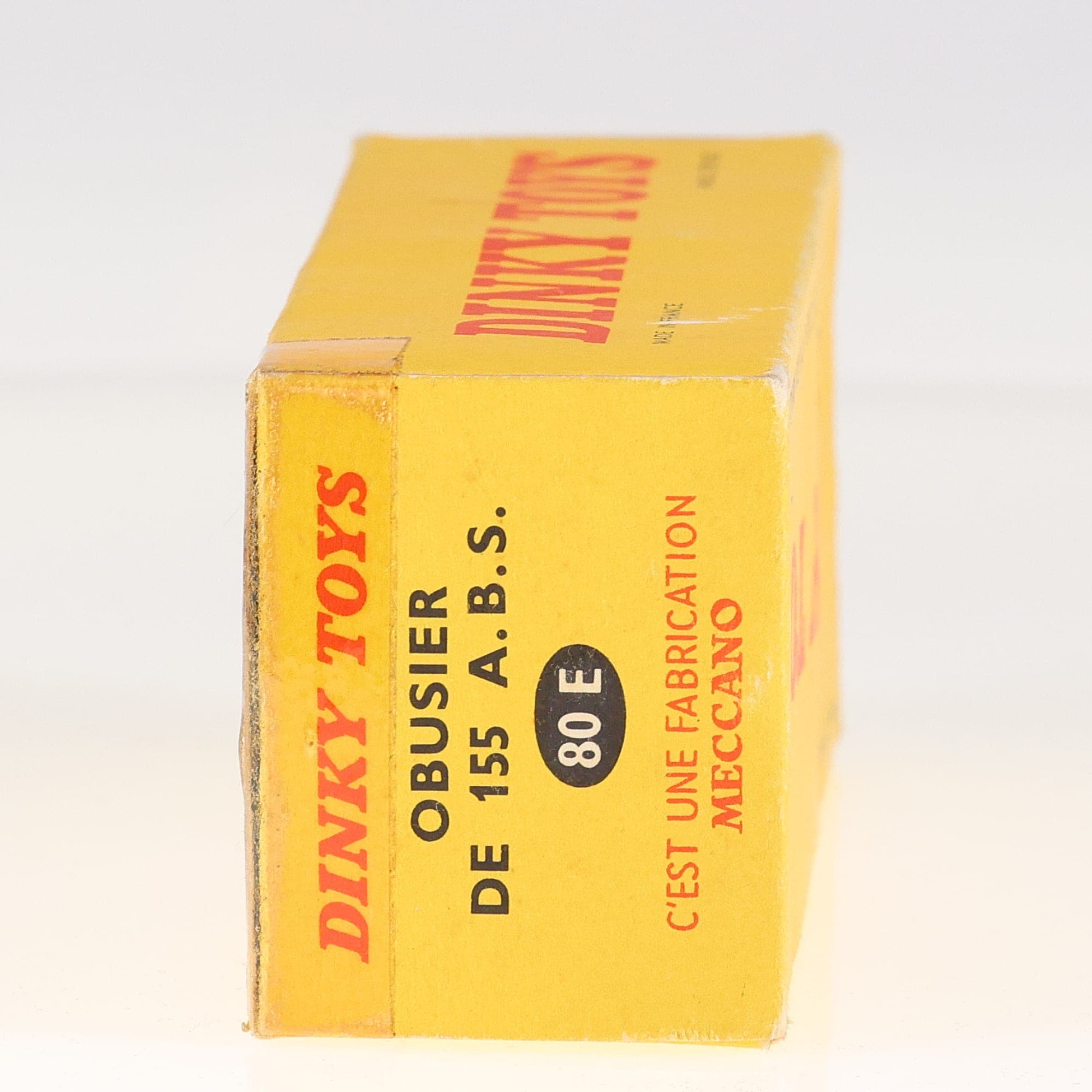 Dinky Toys F n°80E canon Obusier de 155 ABS 1/43 Vert état A avec boîte — miniature 4