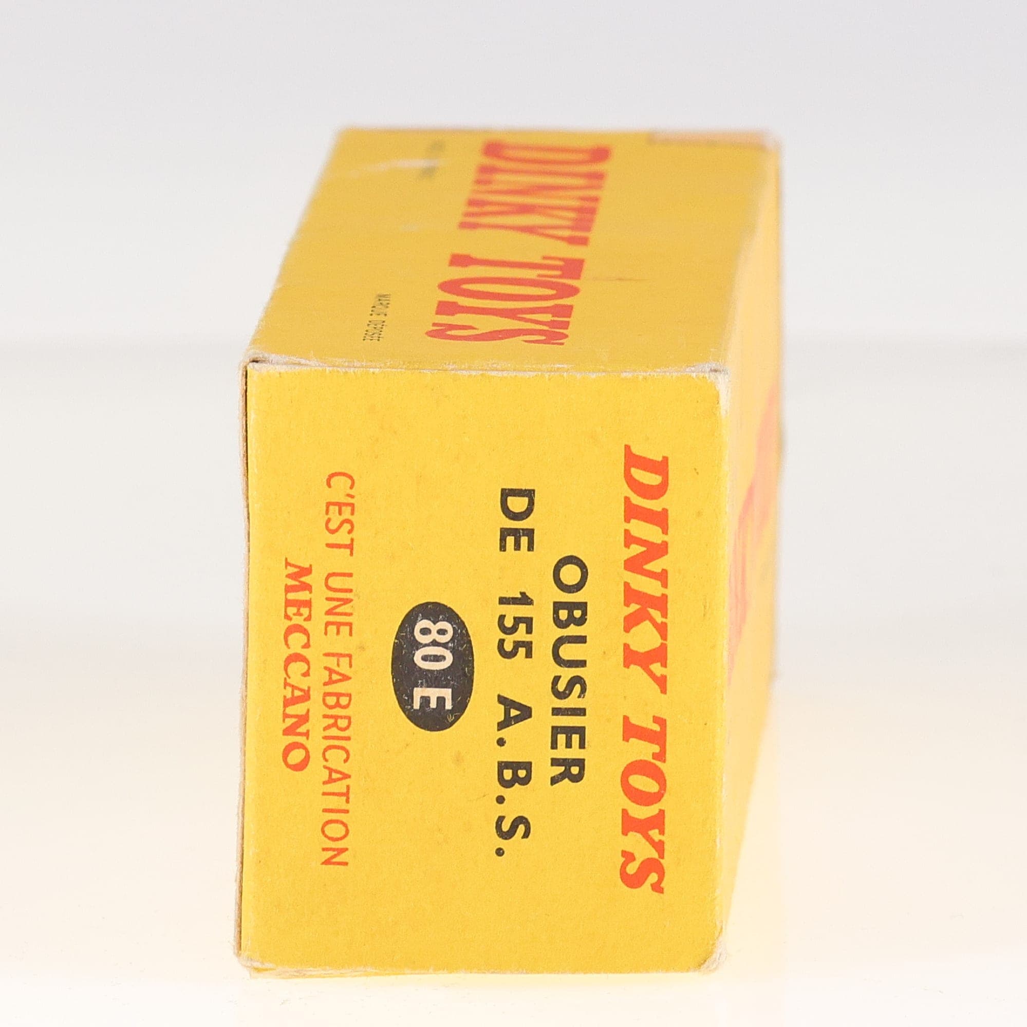 Dinky Toys F n°80E canon Obusier de 155 ABS 1/43 Vert état A avec boîte — miniature 6