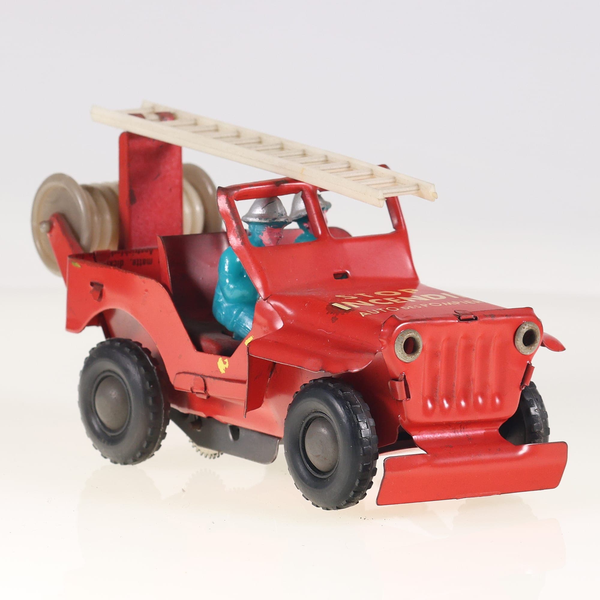 Joyax Jeep Willys Pompiers Stop Incendie 15 cm Rouge état B sans boîte — miniature 7