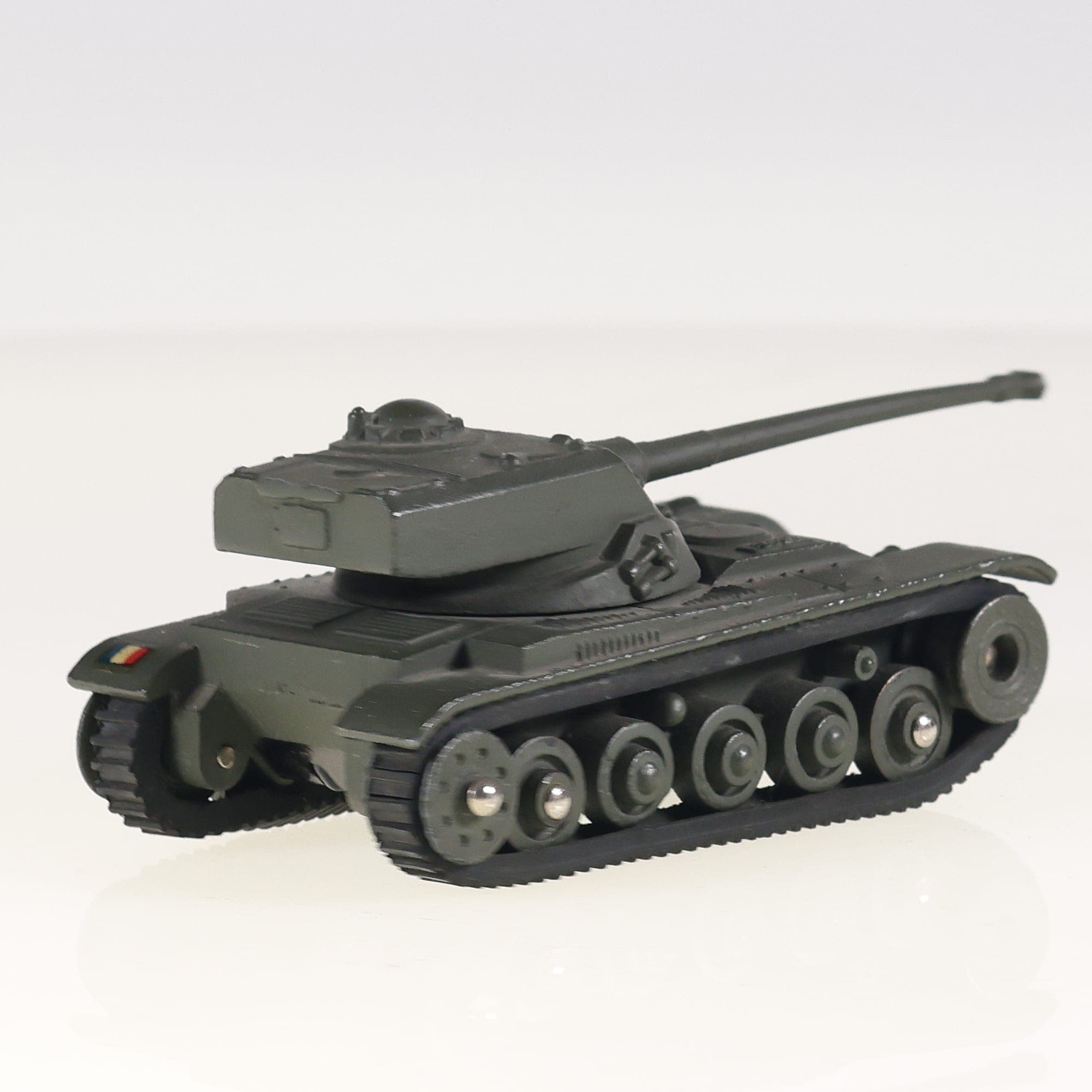 Dinky Toys 80C AMX Char AMX 13 tonnes 1/50 Vert militaire avec boîte — miniature 9